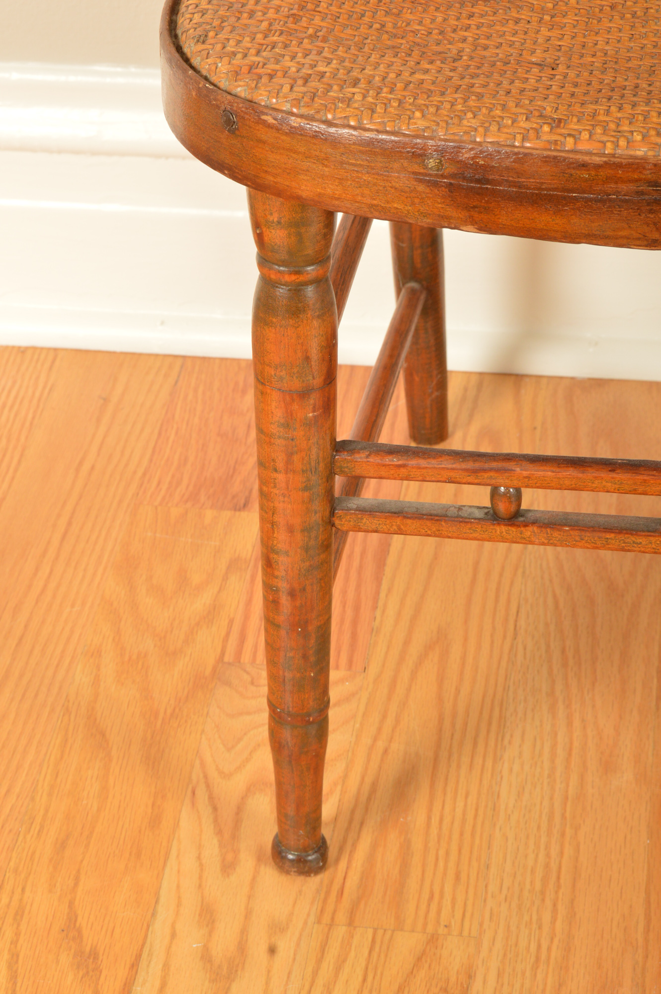 Pair of Vintage Caned Seat Chairs