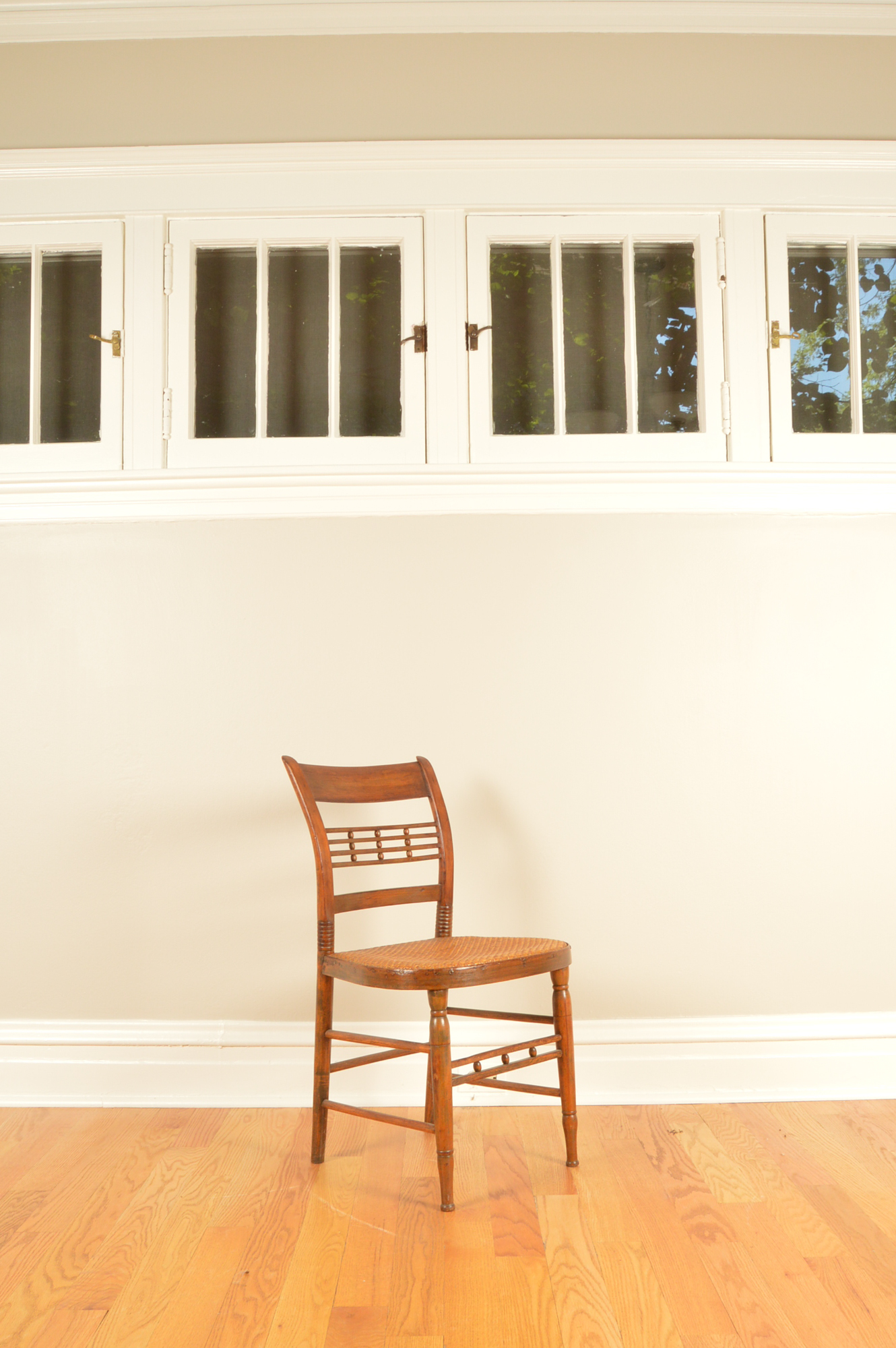 Pair of Vintage Caned Seat Chairs