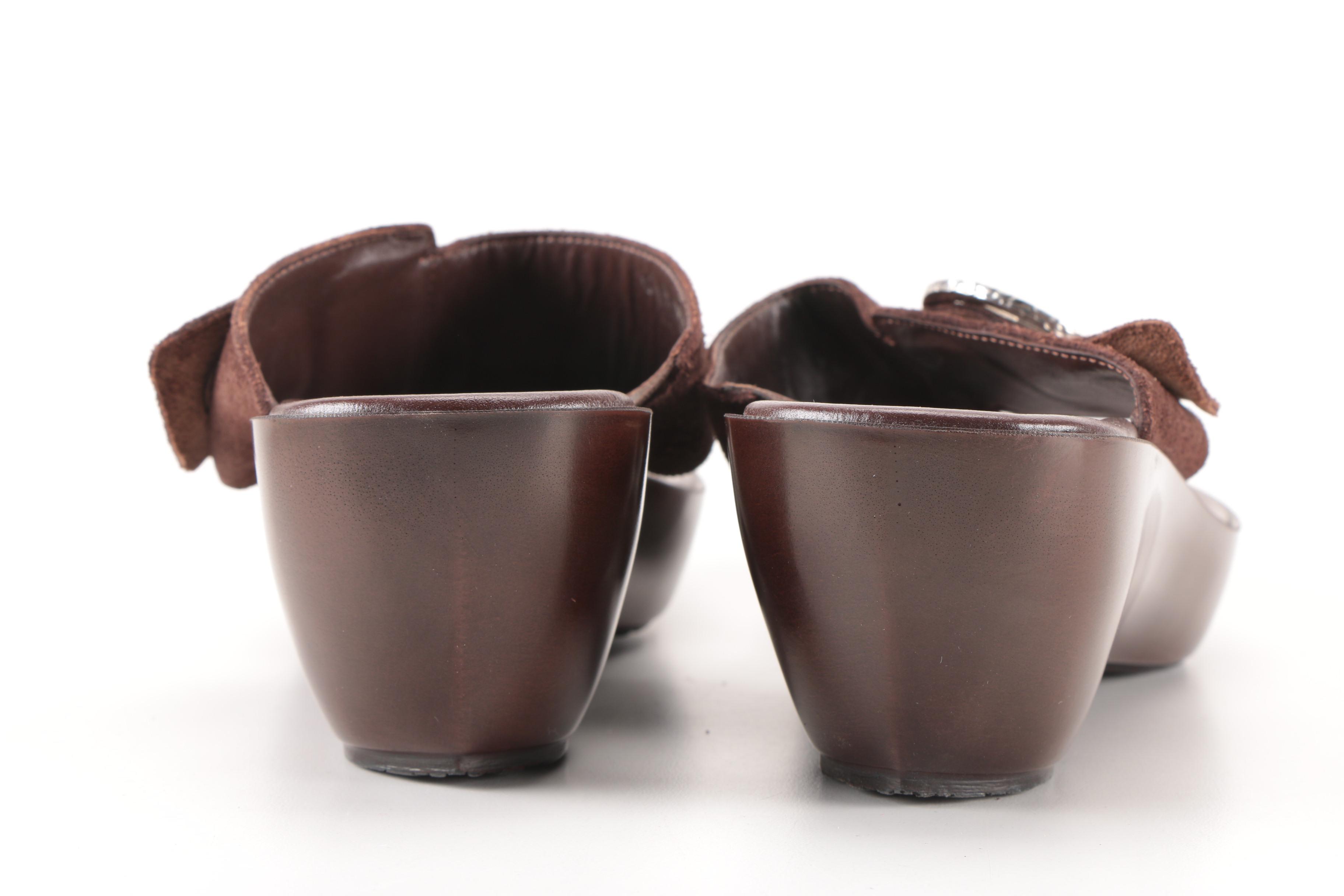 Donald J Pliner Camara Peace Symbol Suede Sandals