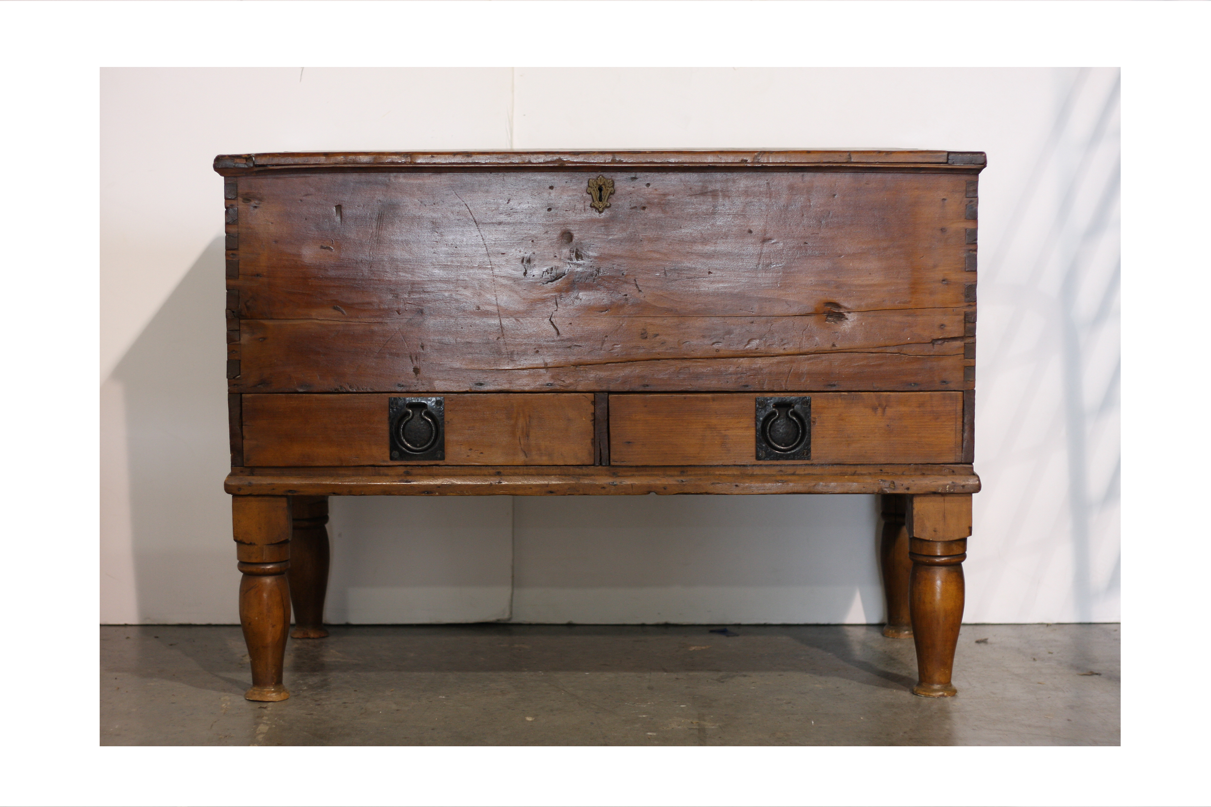 Antique Southern Pine Chest on Stand