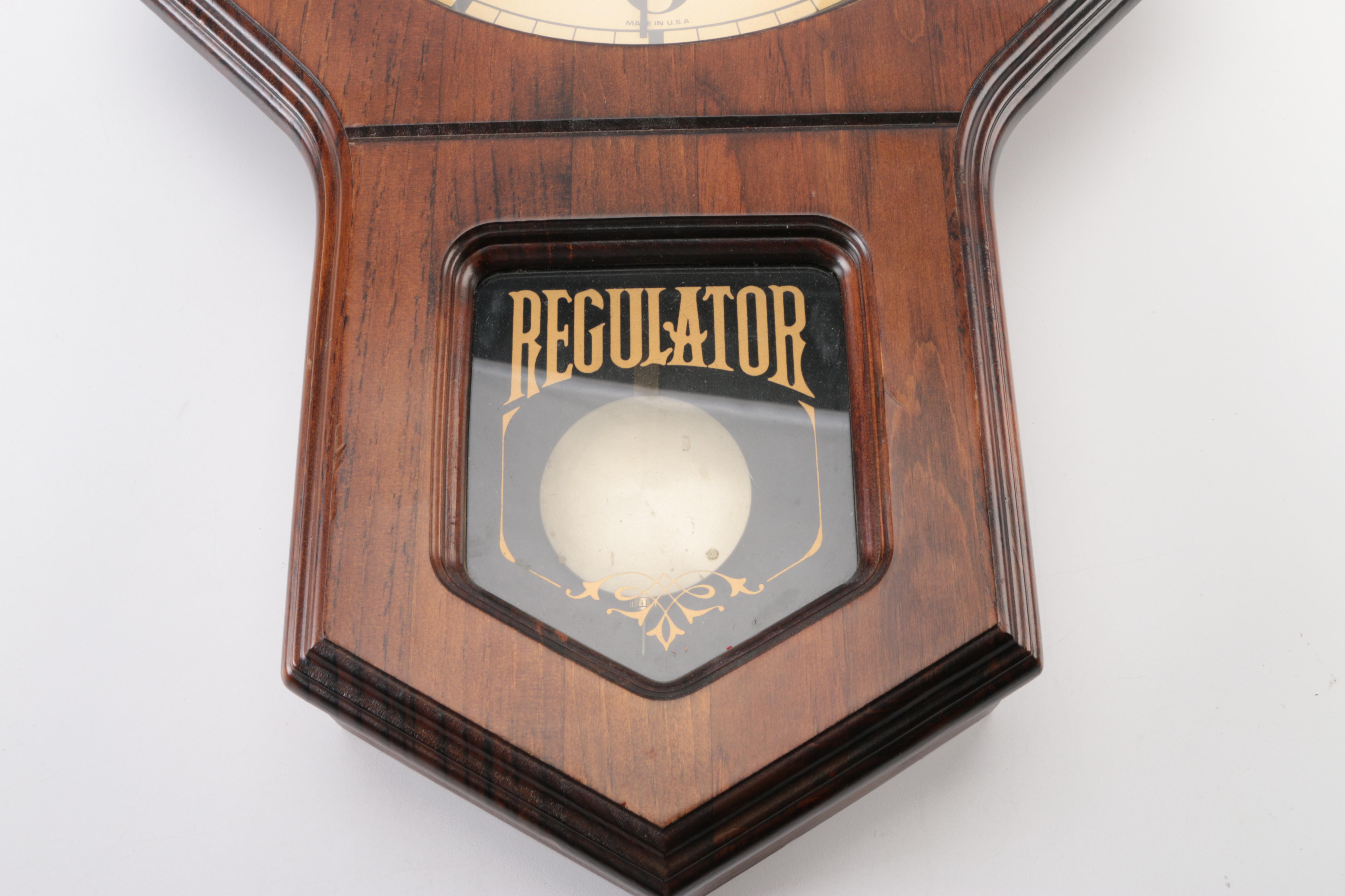 Verichron Regulator Battery Powered Pendulum Wall Clock
