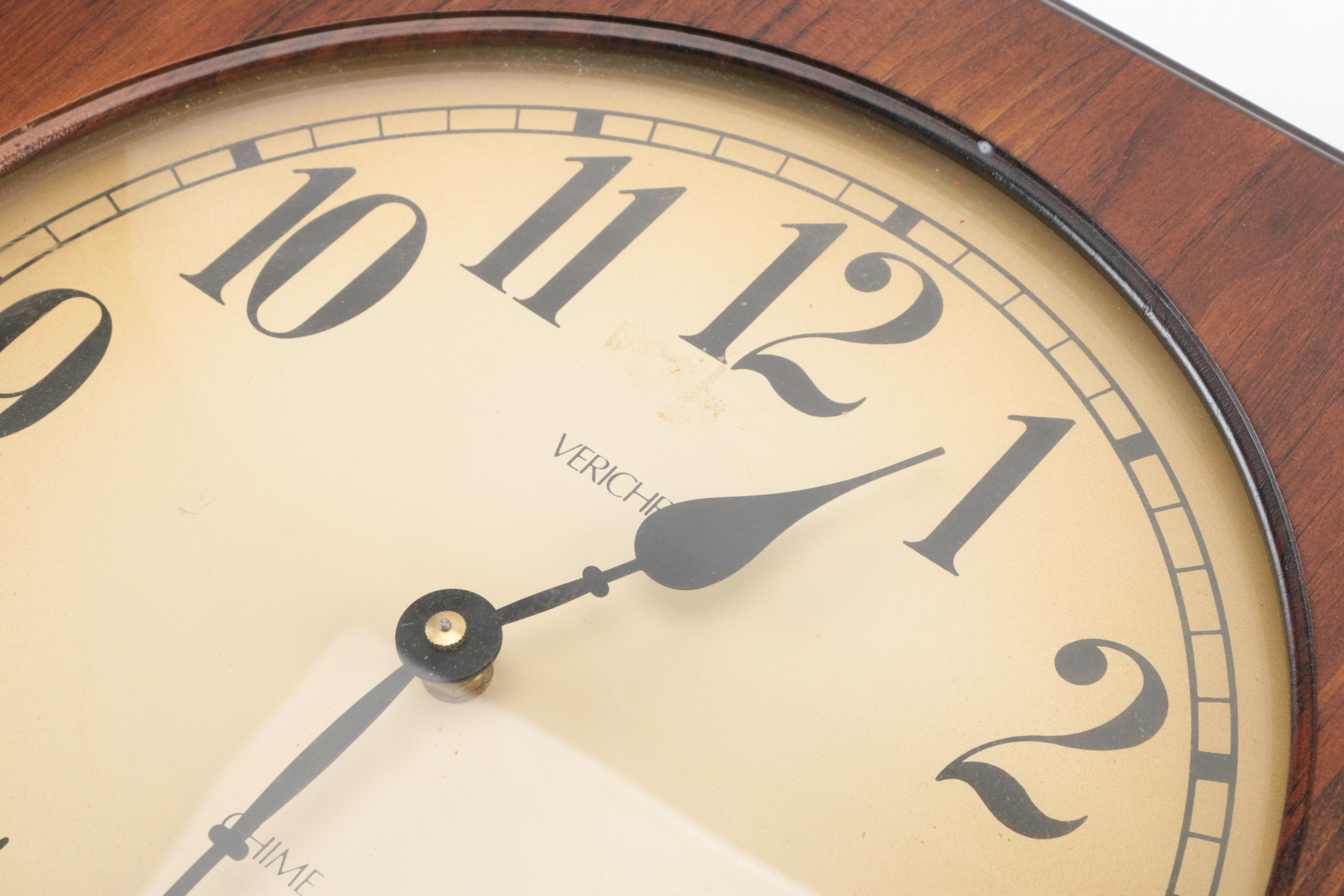 Verichron Regulator Battery Powered Pendulum Wall Clock