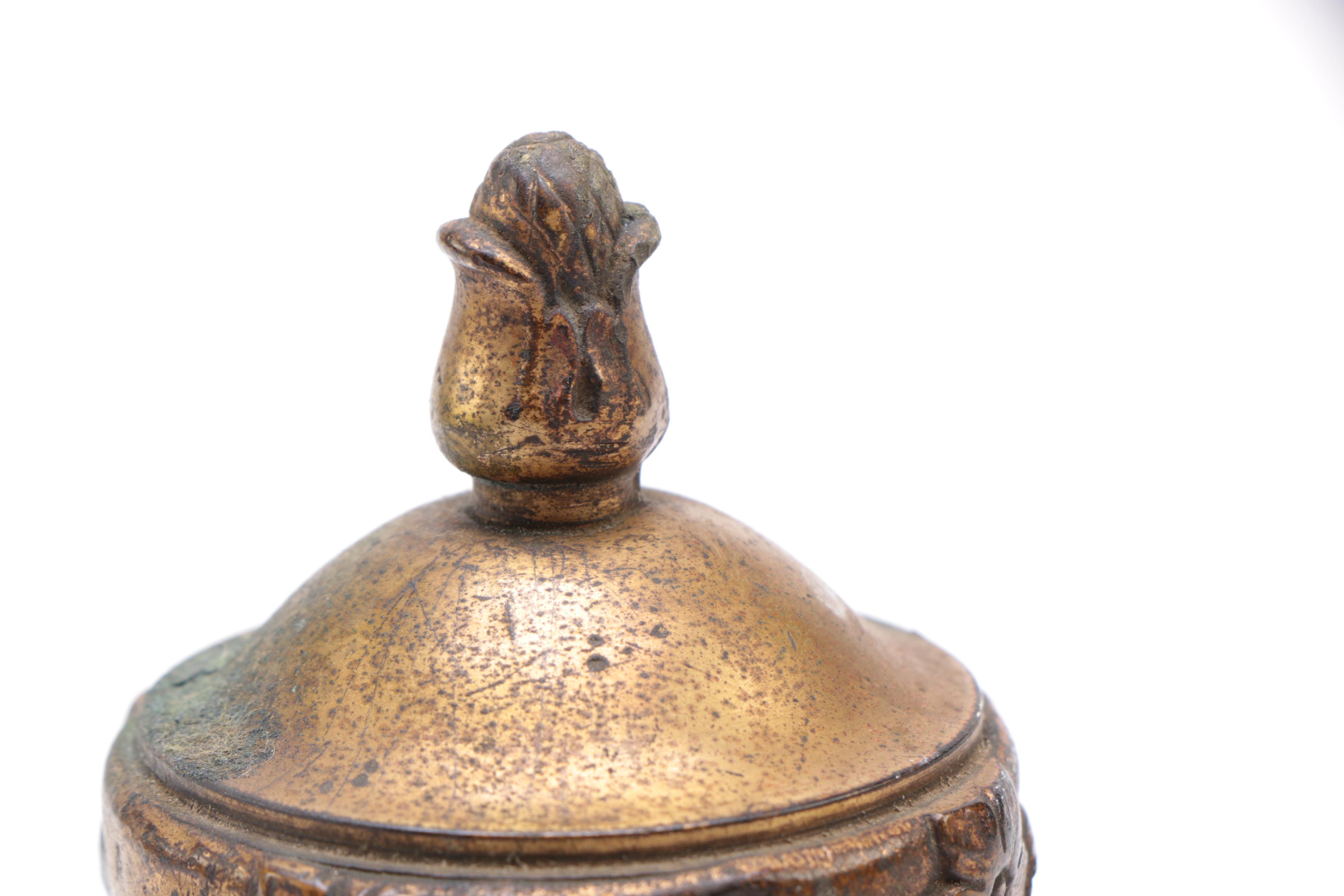 Brass Chalice and Covered Jar