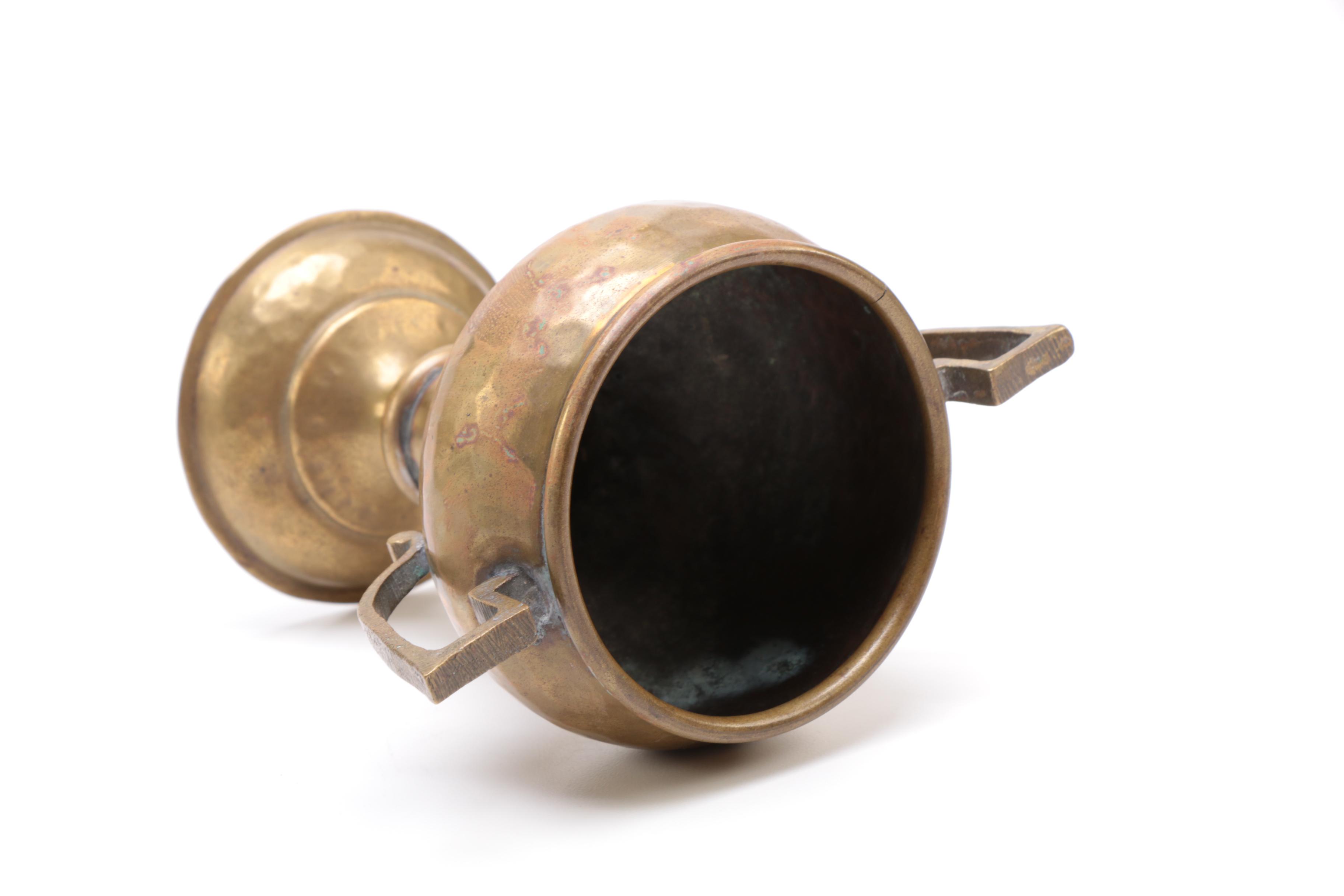 Brass Chalice and Covered Jar