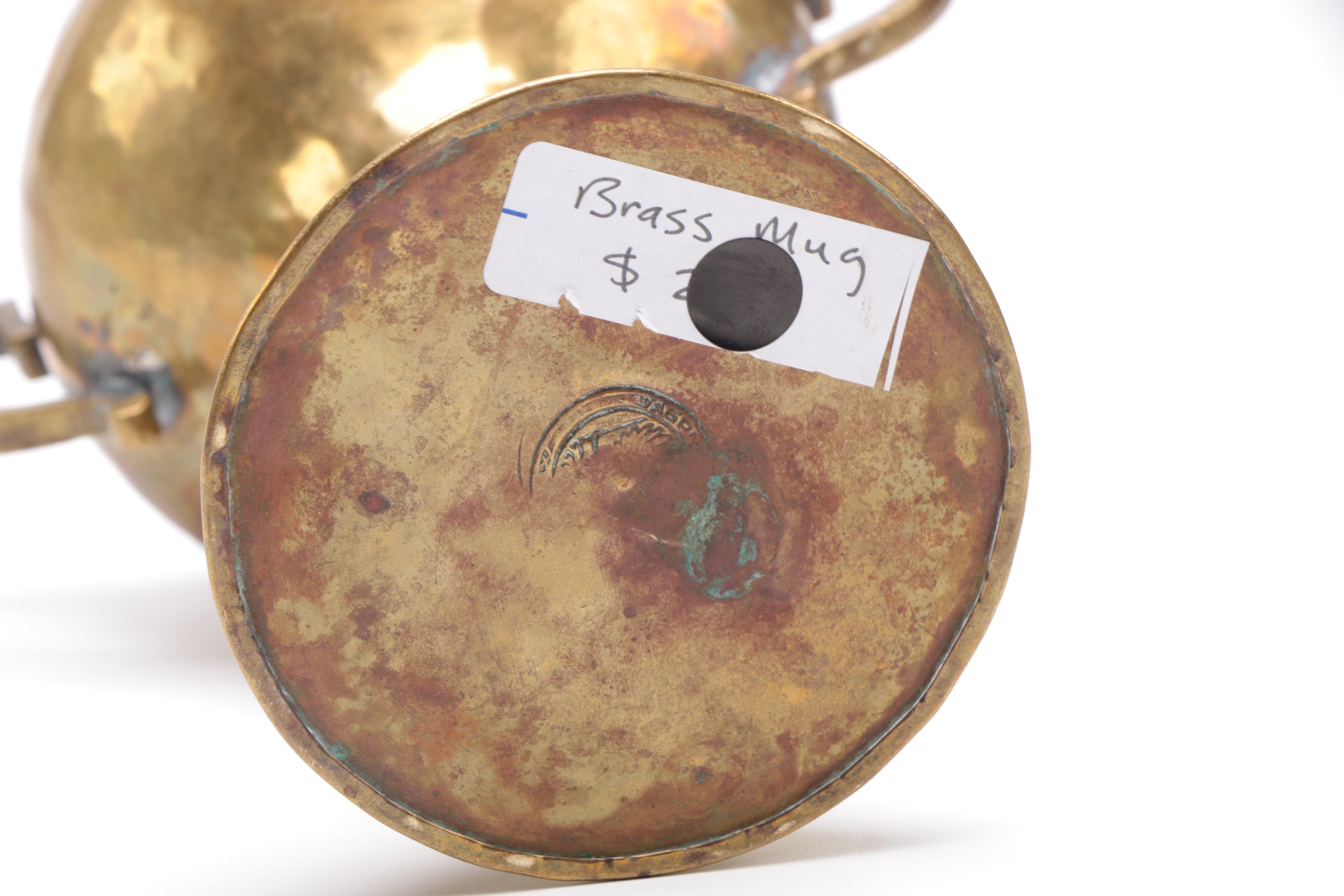 Brass Chalice and Covered Jar