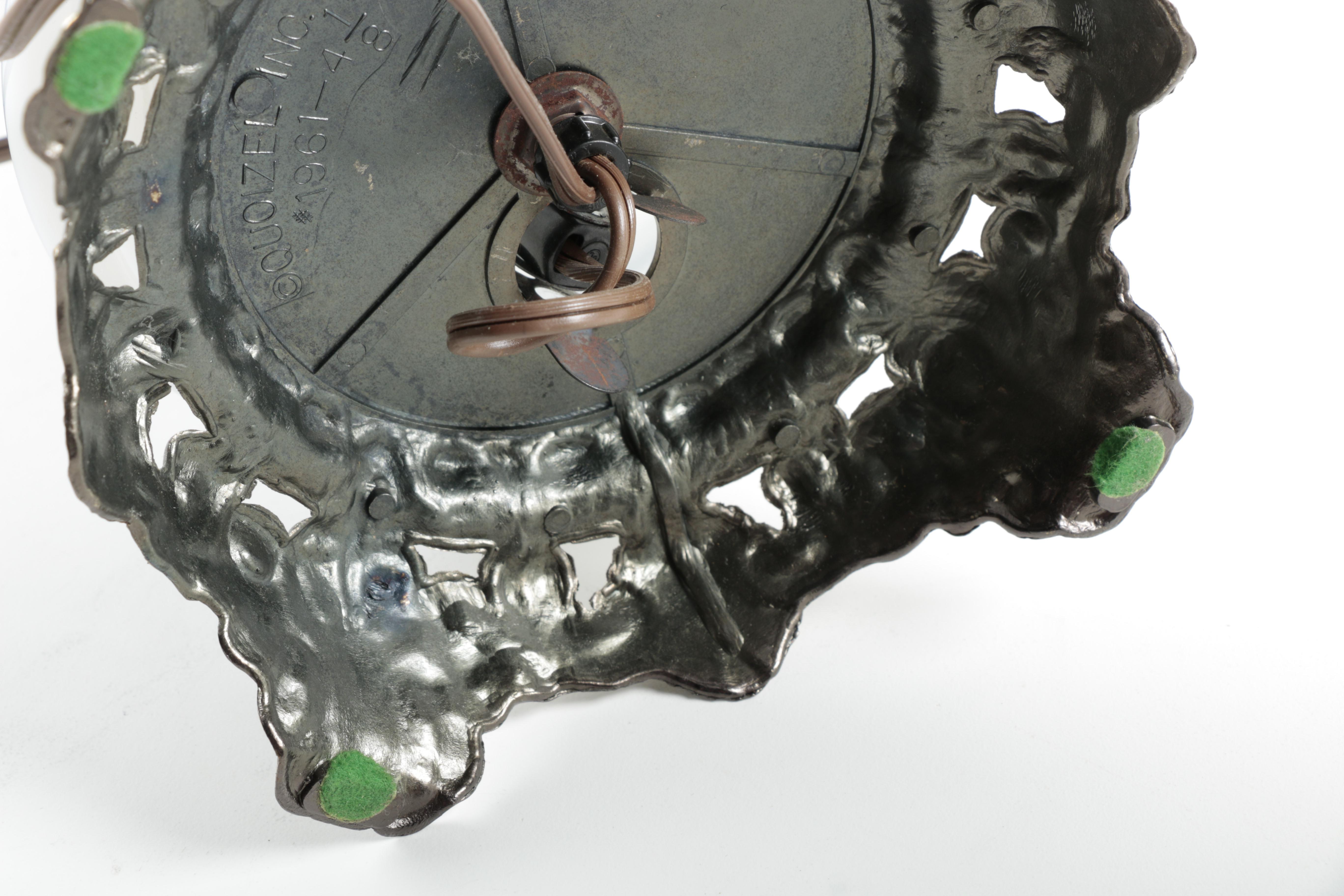 Ceramic Blue and White Hurricane Lamp