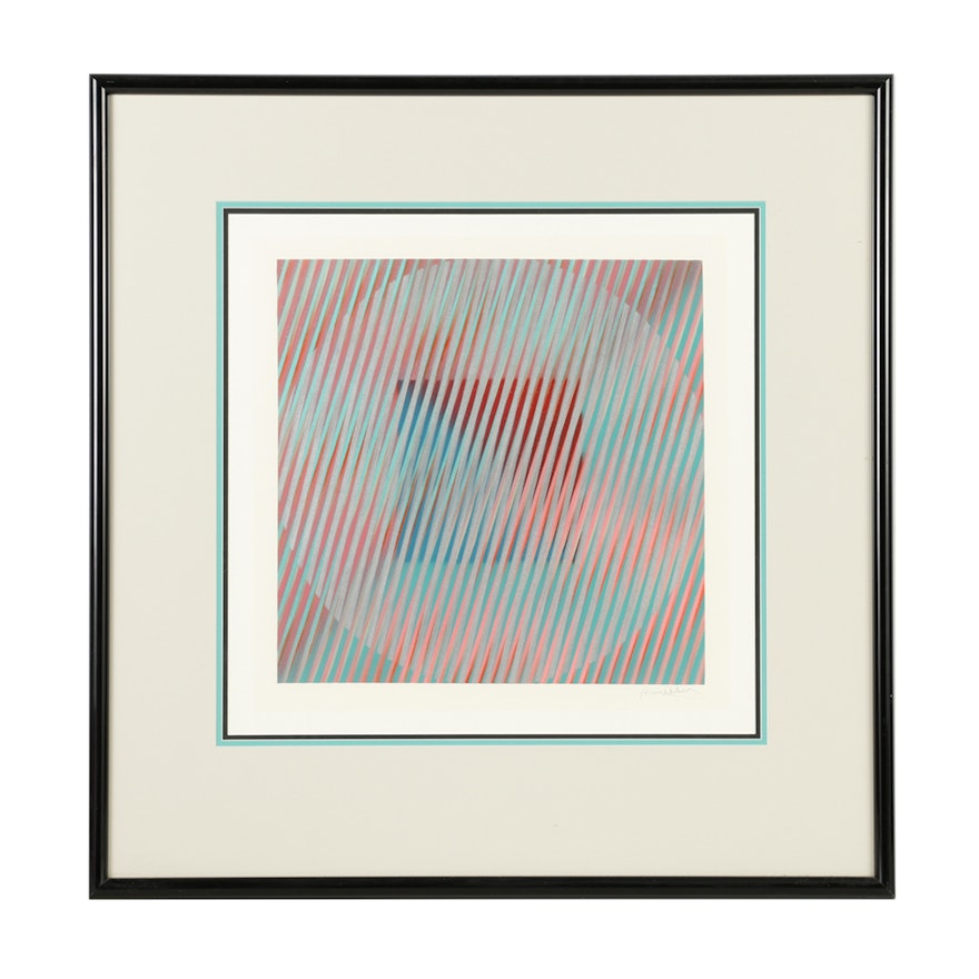 Paul Jablonka Op Art Serigraph on Paper