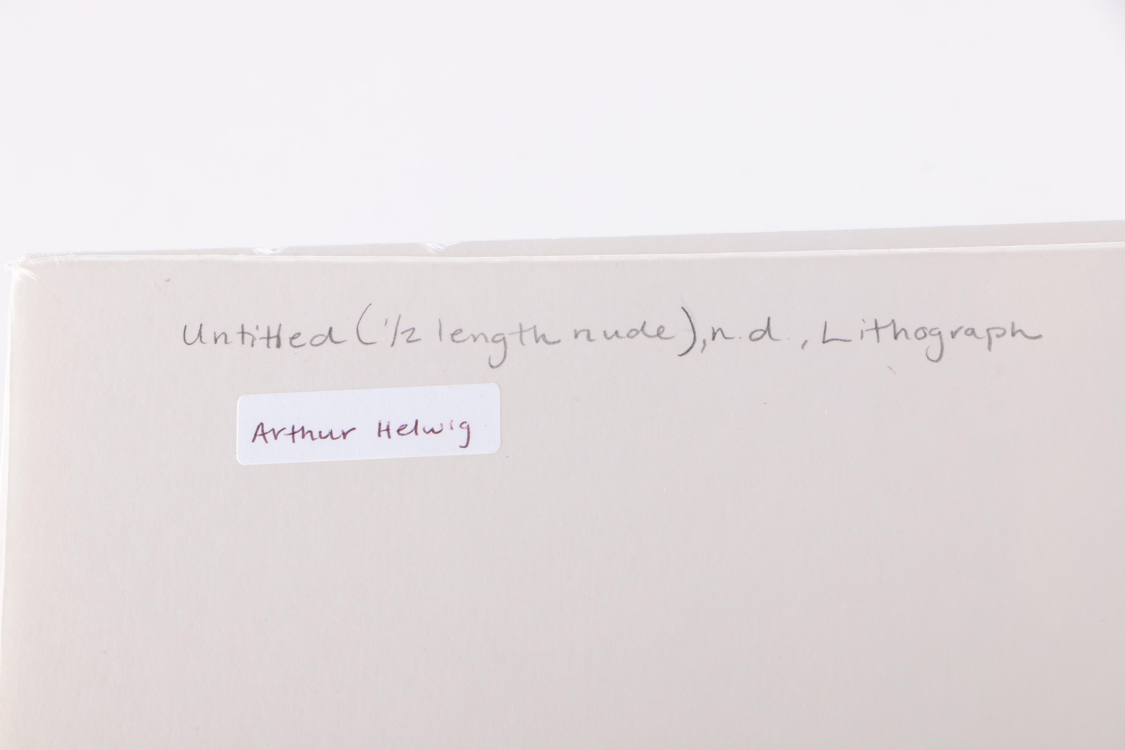 Arthur Helwig Original Lithograph on Paper