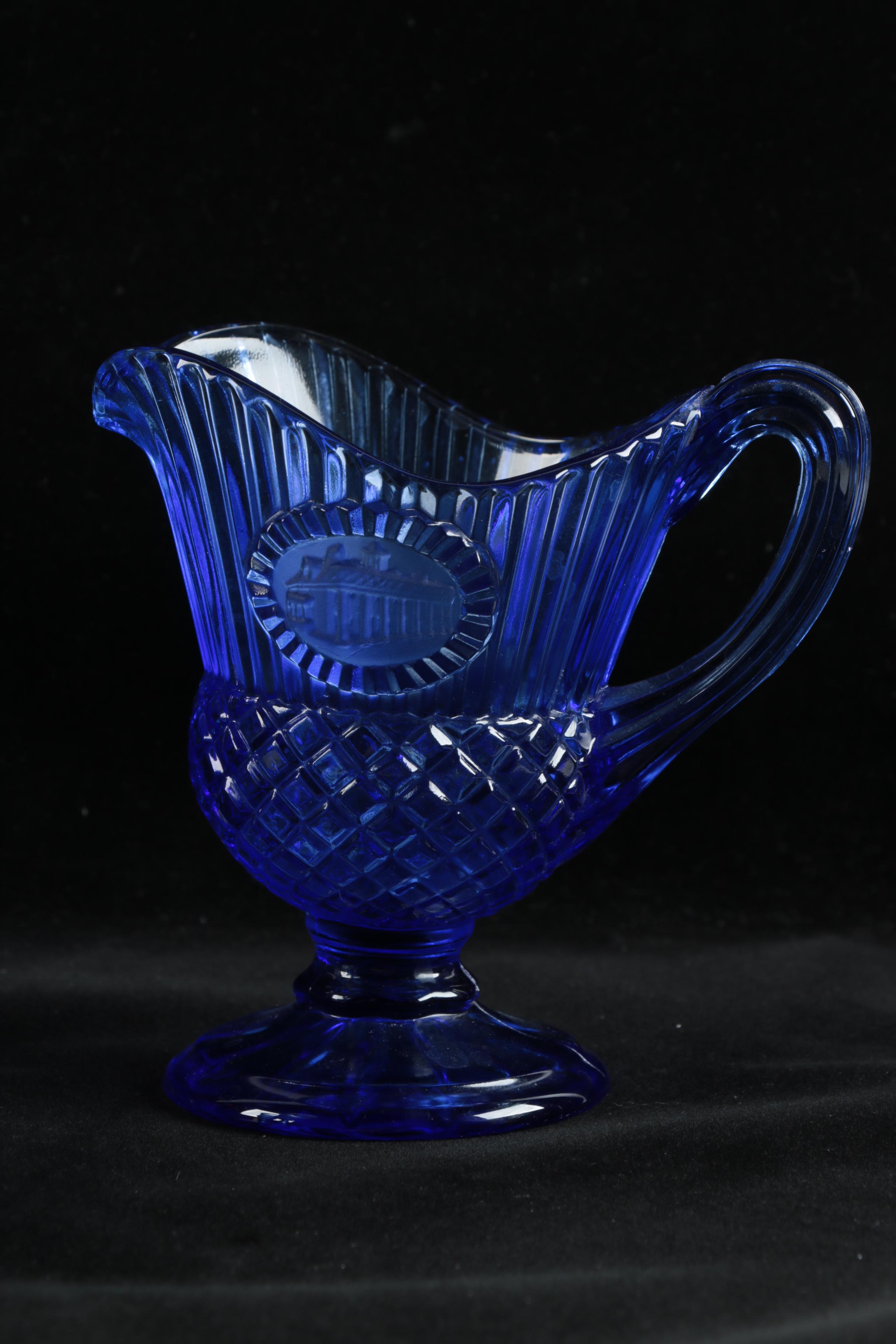 Avon Fostoria George and Martha Washington Goblets and Creamer