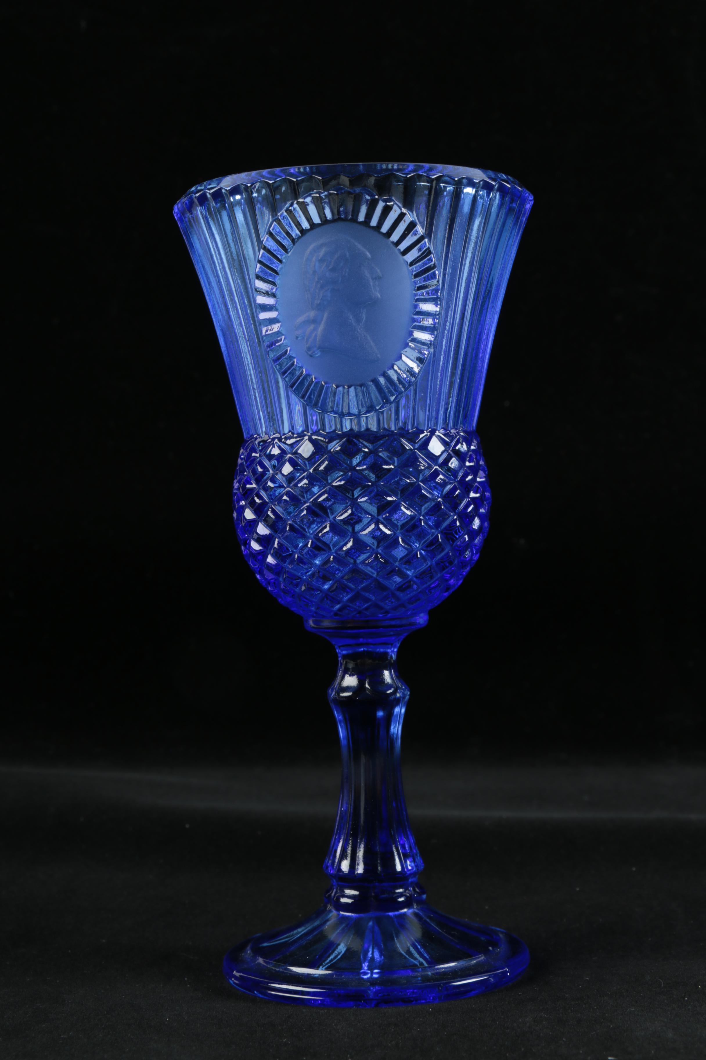 Avon Fostoria George and Martha Washington Goblets and Creamer