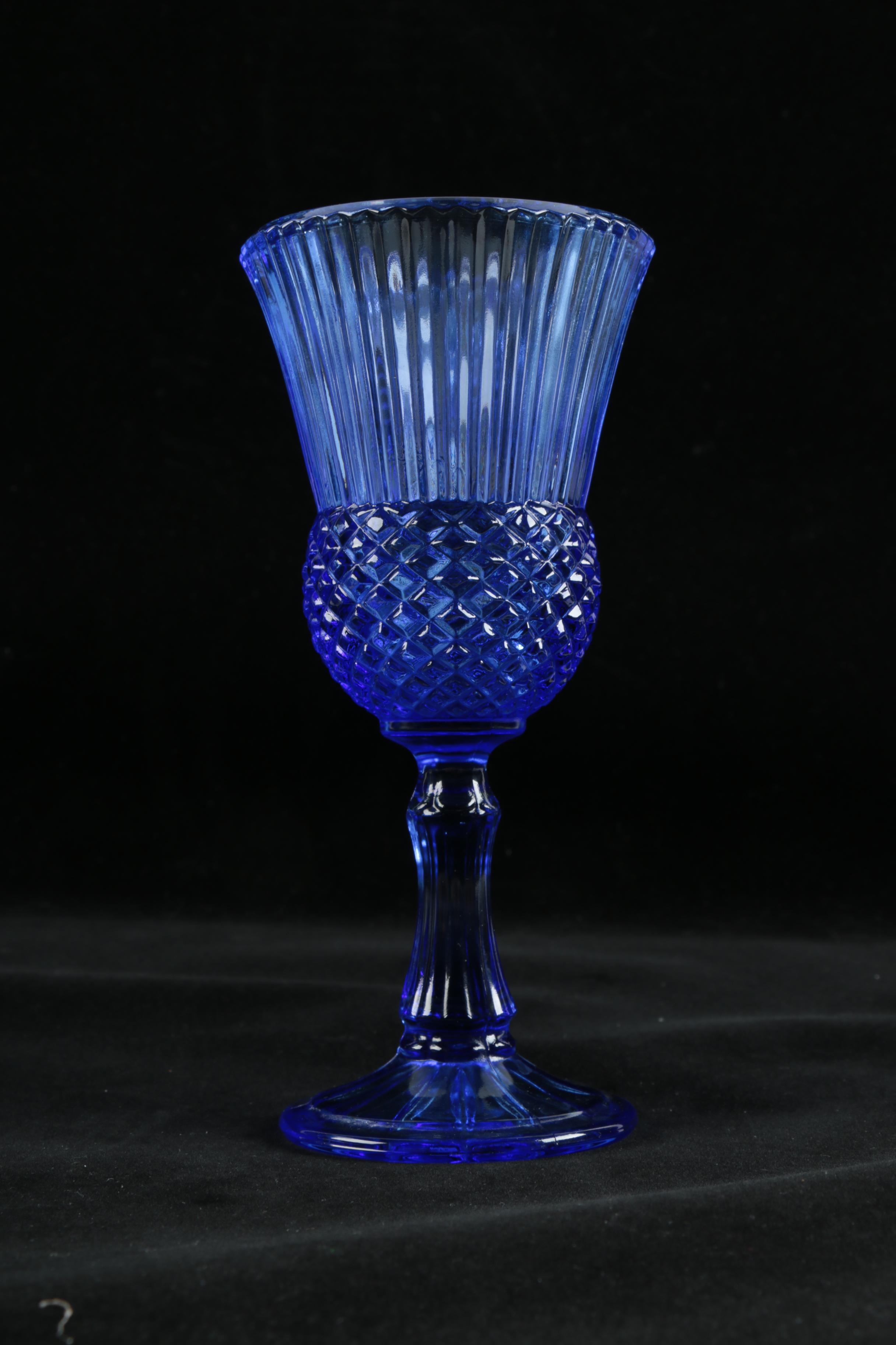 Avon Fostoria George and Martha Washington Goblets and Creamer