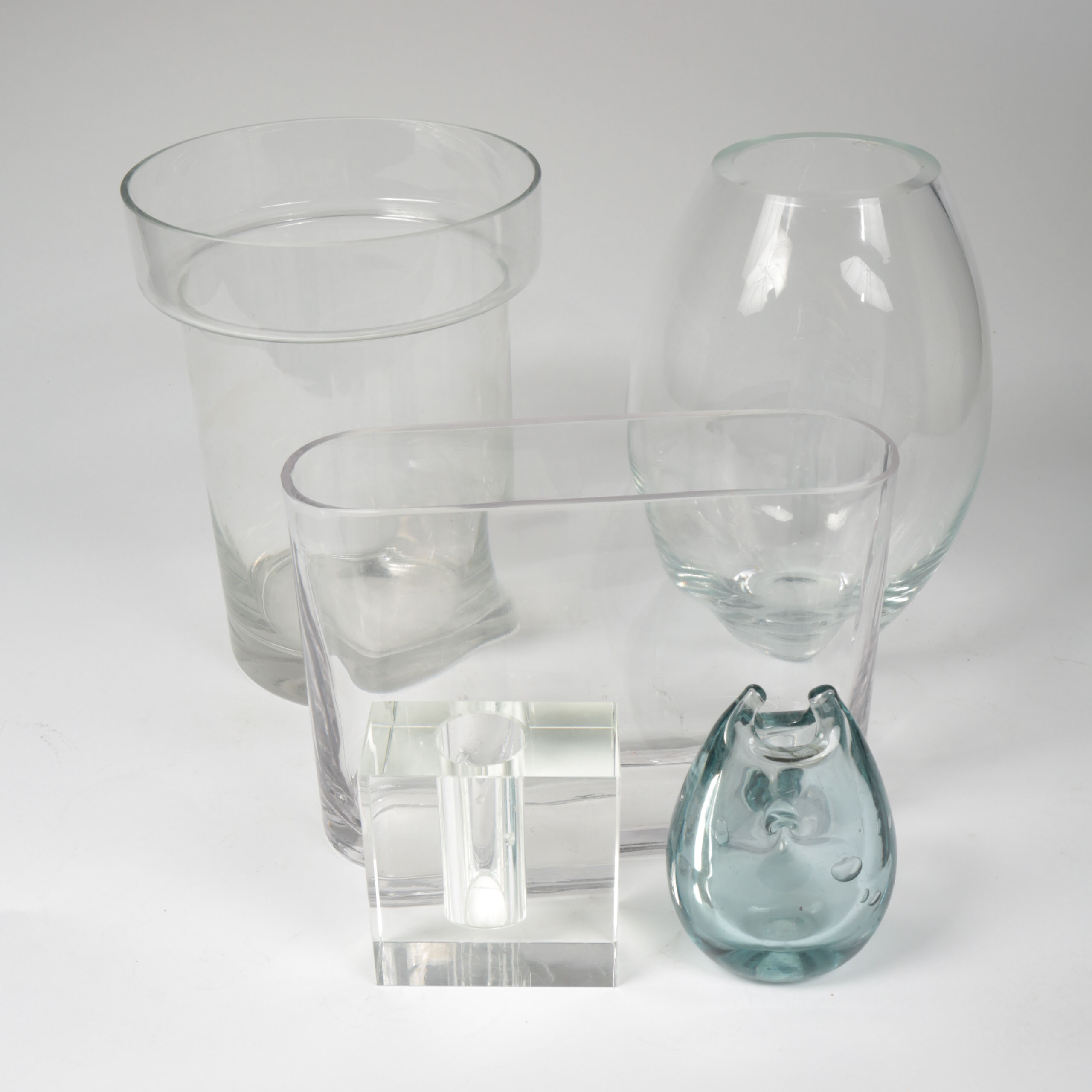 Modern Style Glass Vases, Including RW Schultze