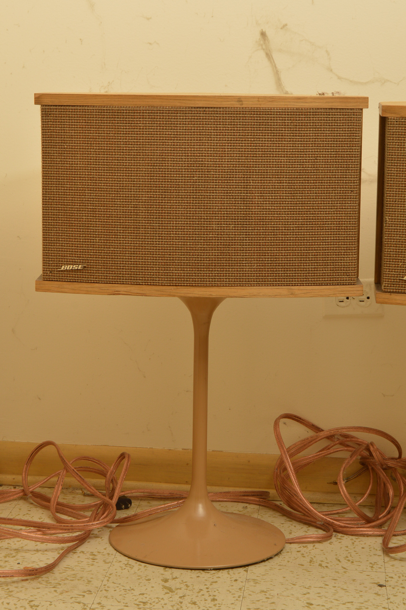 Vintage Bose Speakers on Tulip Stands