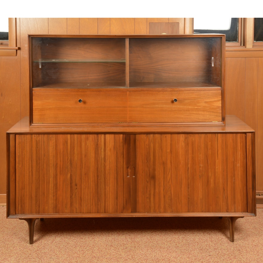 Mid Century Modern Display With Server Cabinet