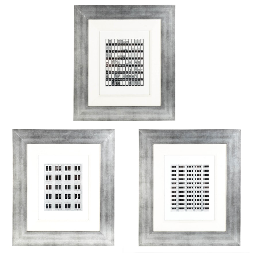 Set of Framed Architectural Window Prints