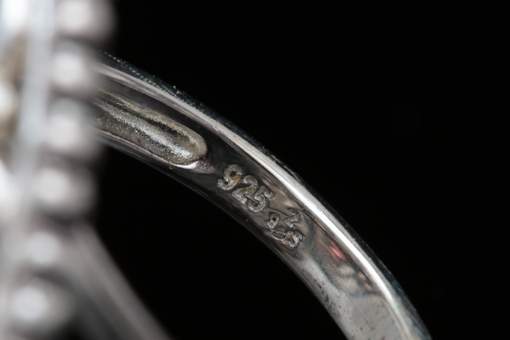 Sterling Silver, Garnet, Citrine, Zircon and Emerald Ring