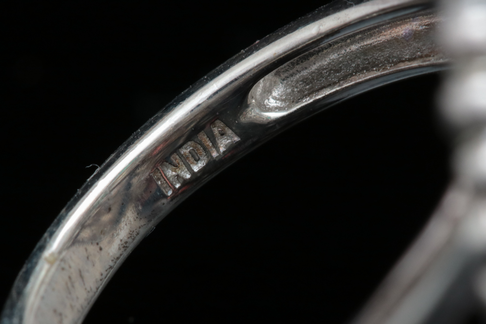 Sterling Silver, Garnet, Citrine, Zircon and Emerald Ring