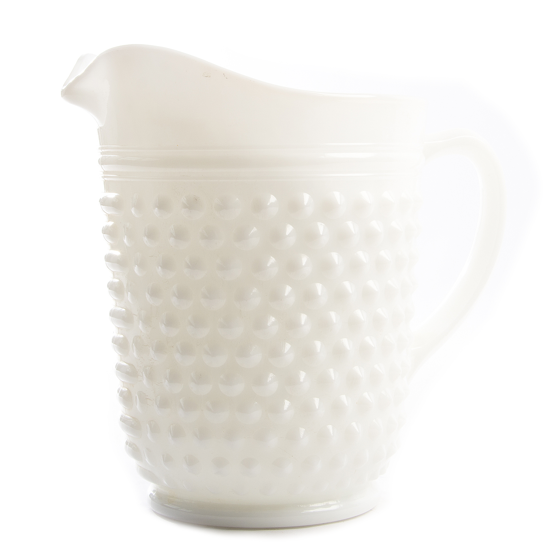 Hobnail Milk Glass Pitcher