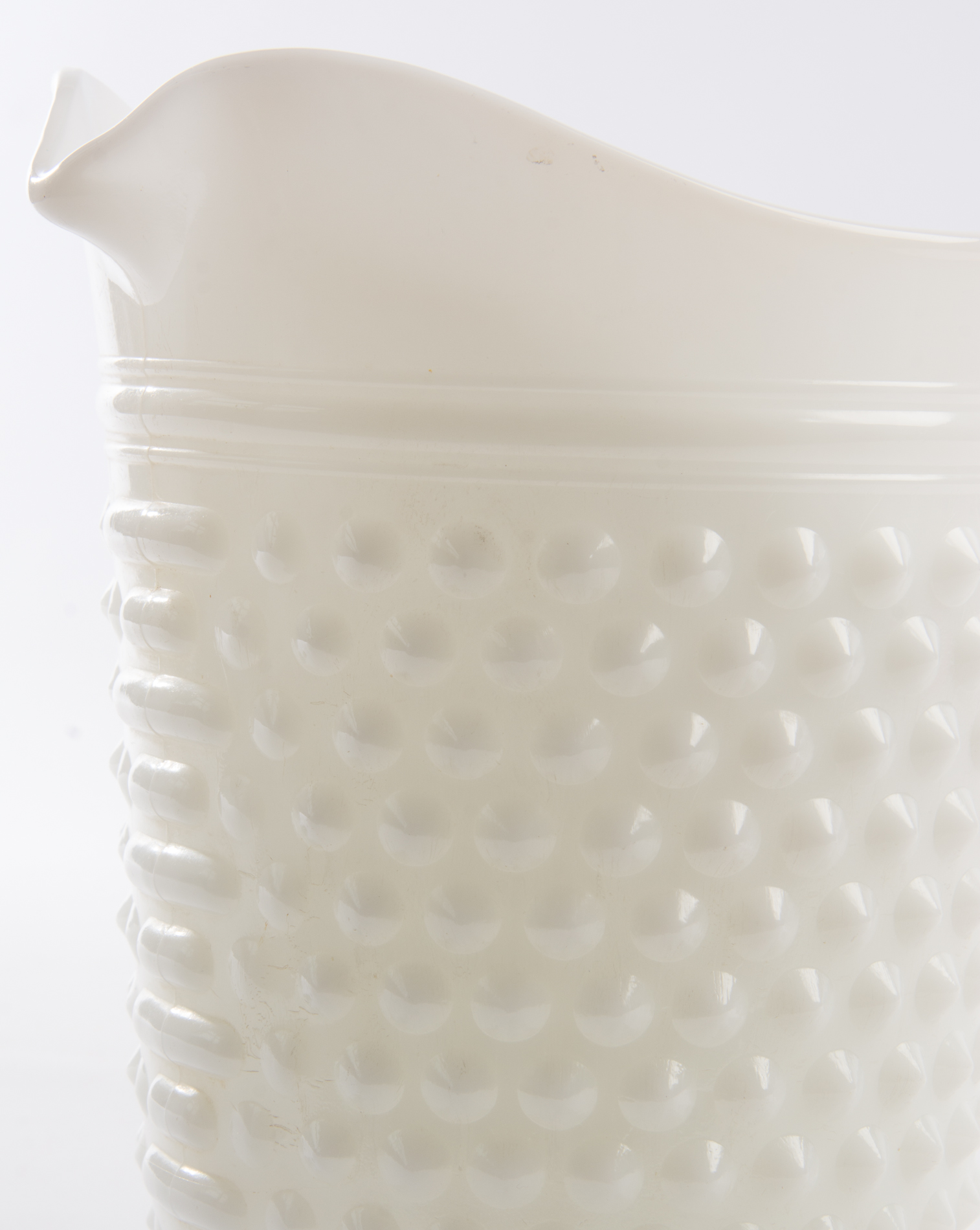 Hobnail Milk Glass Pitcher