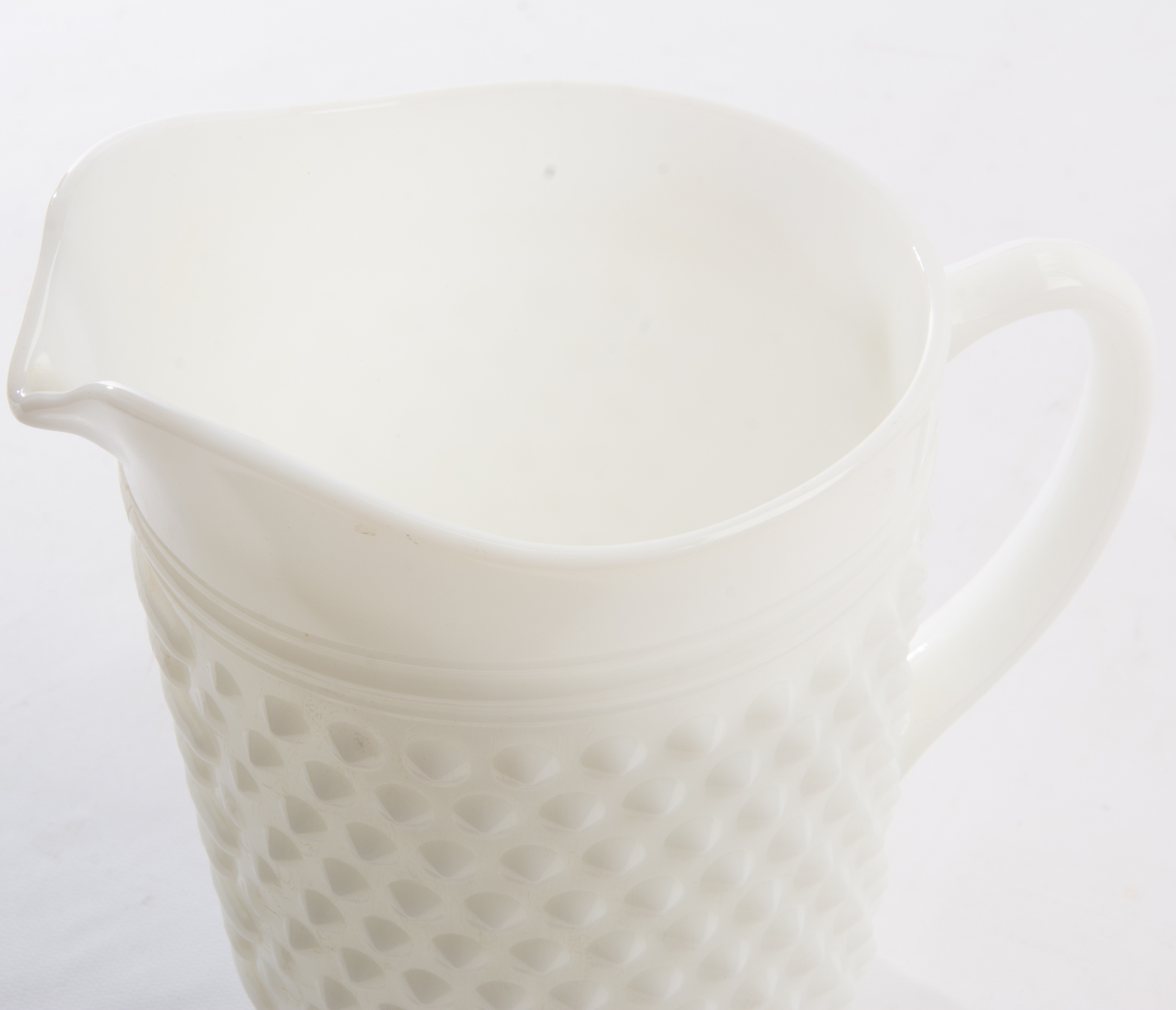 Hobnail Milk Glass Pitcher