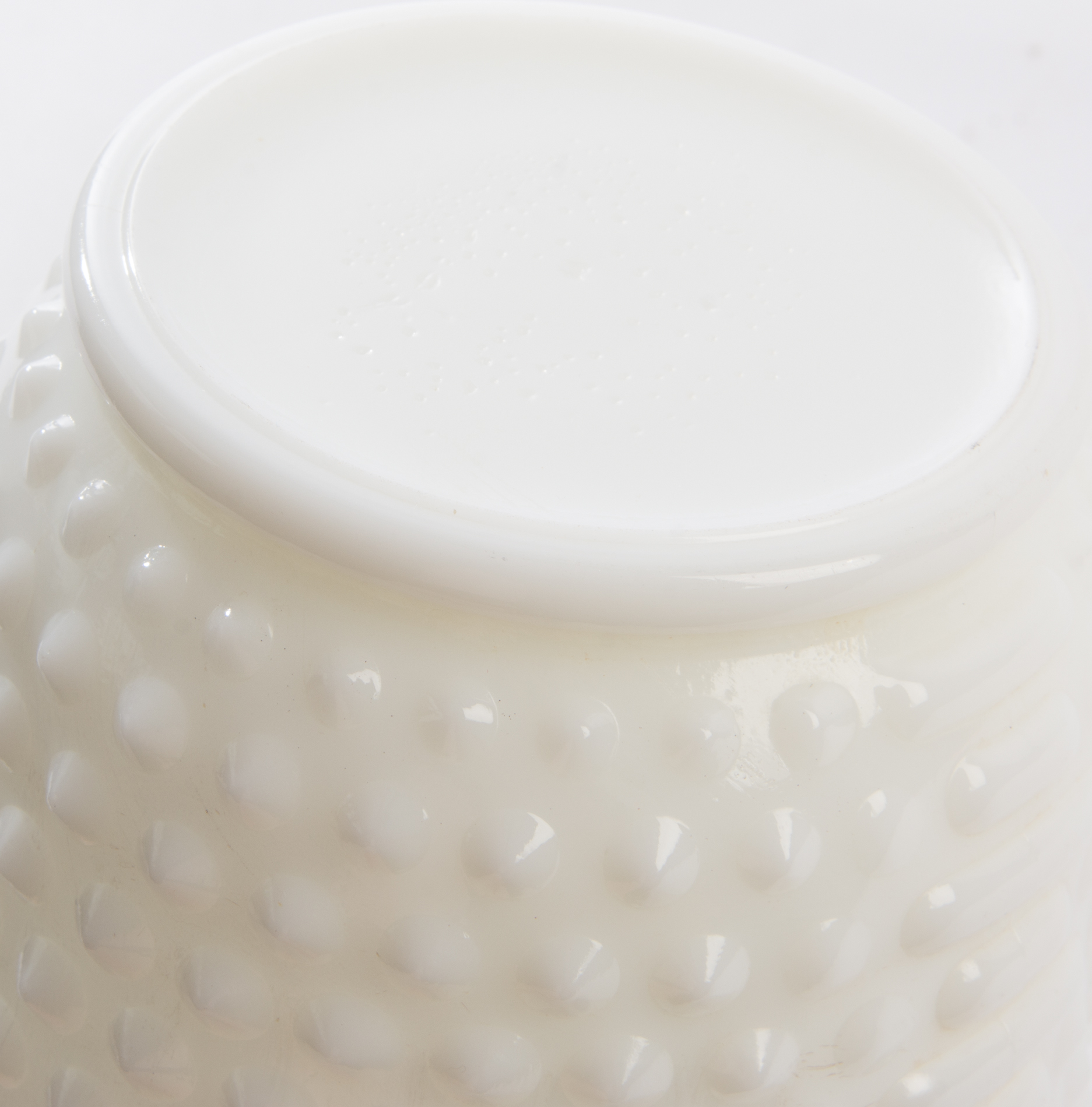 Hobnail Milk Glass Pitcher