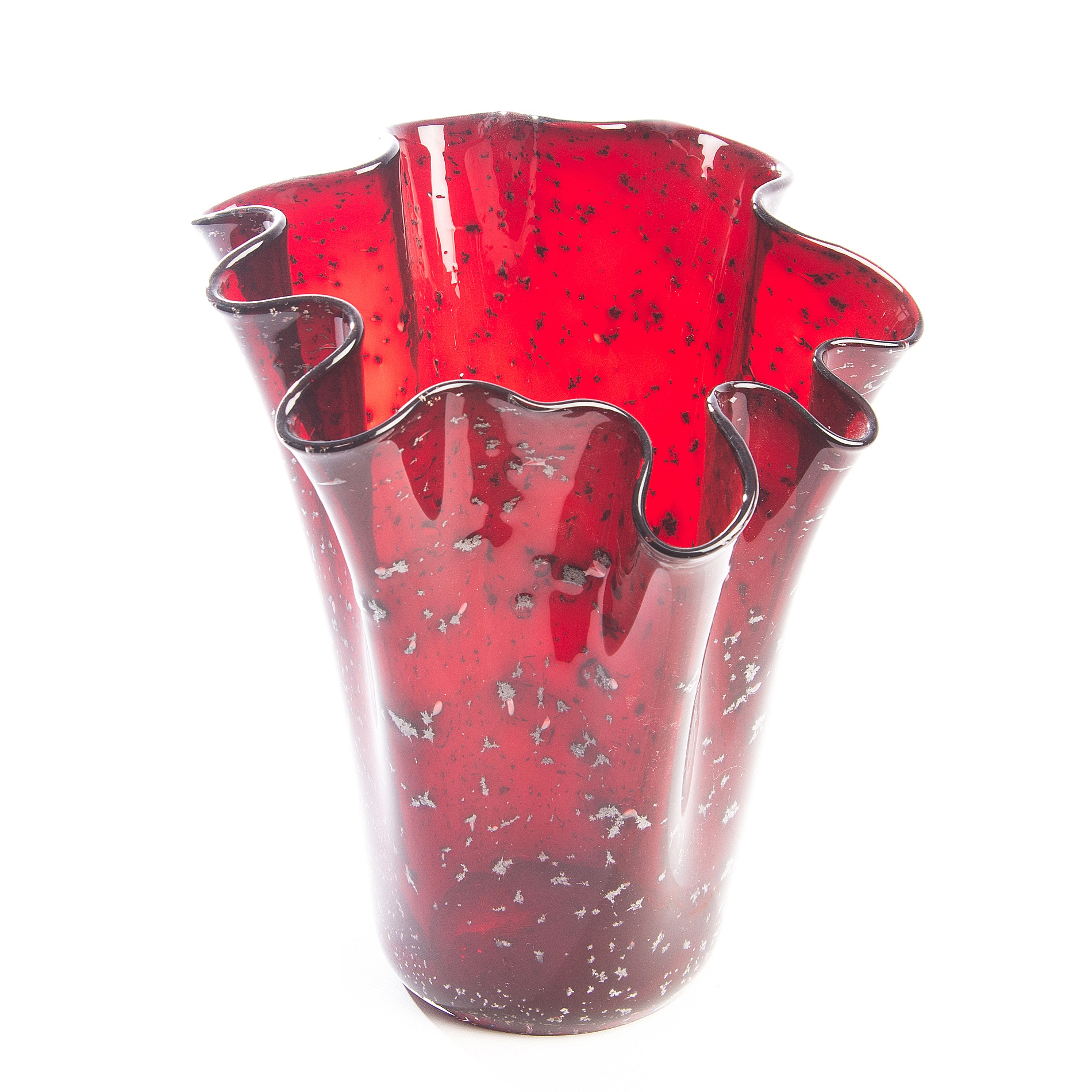 Red Art Glass Vase