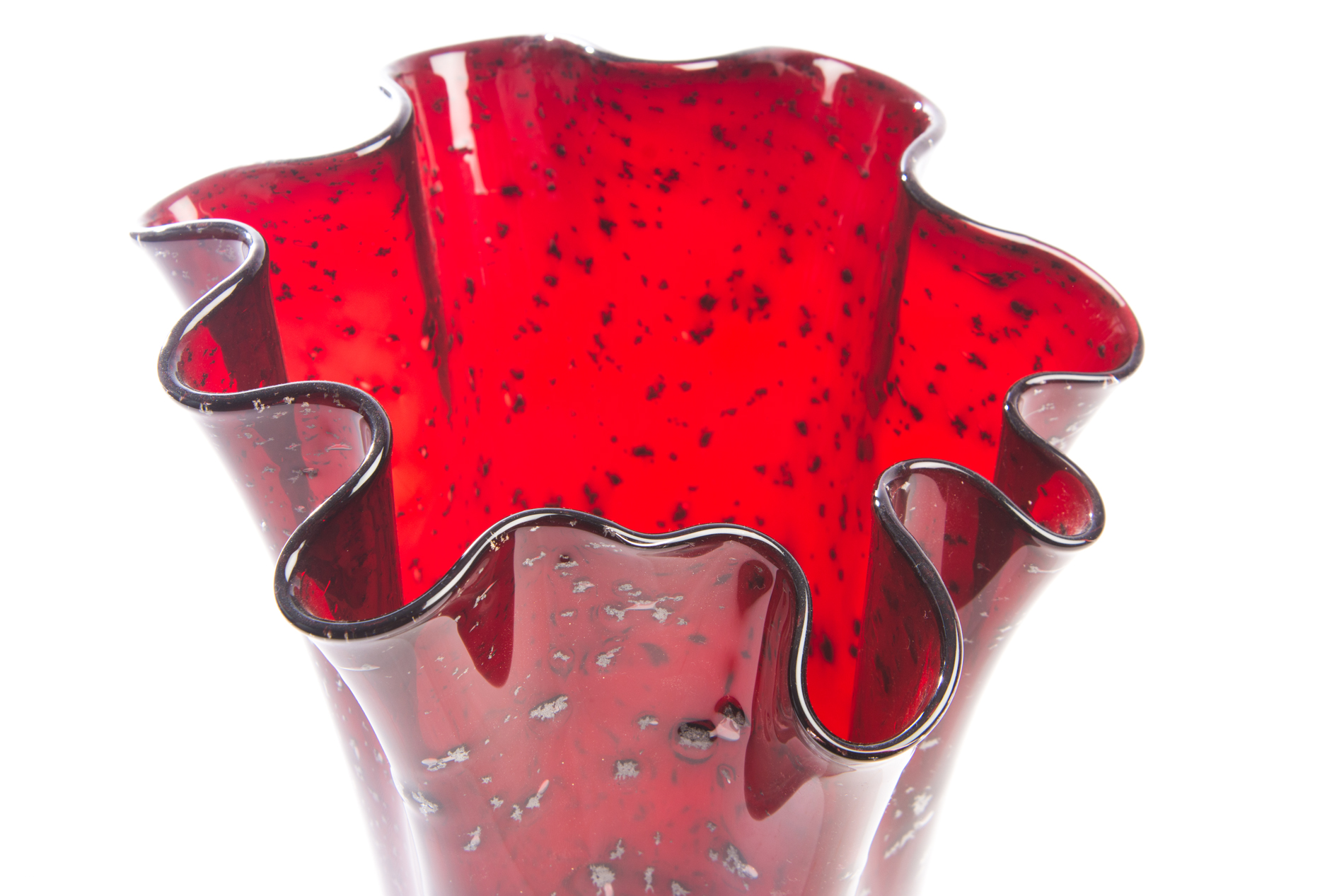Red Art Glass Vase