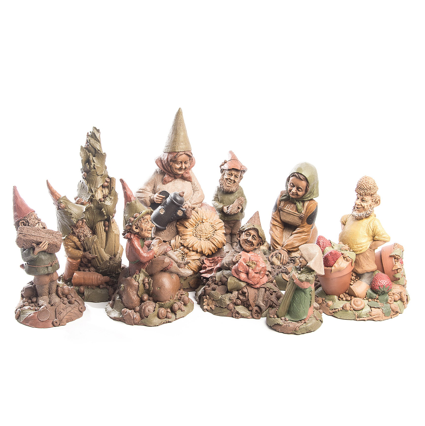 Garden Themed Tom Clark Gnome Figurines