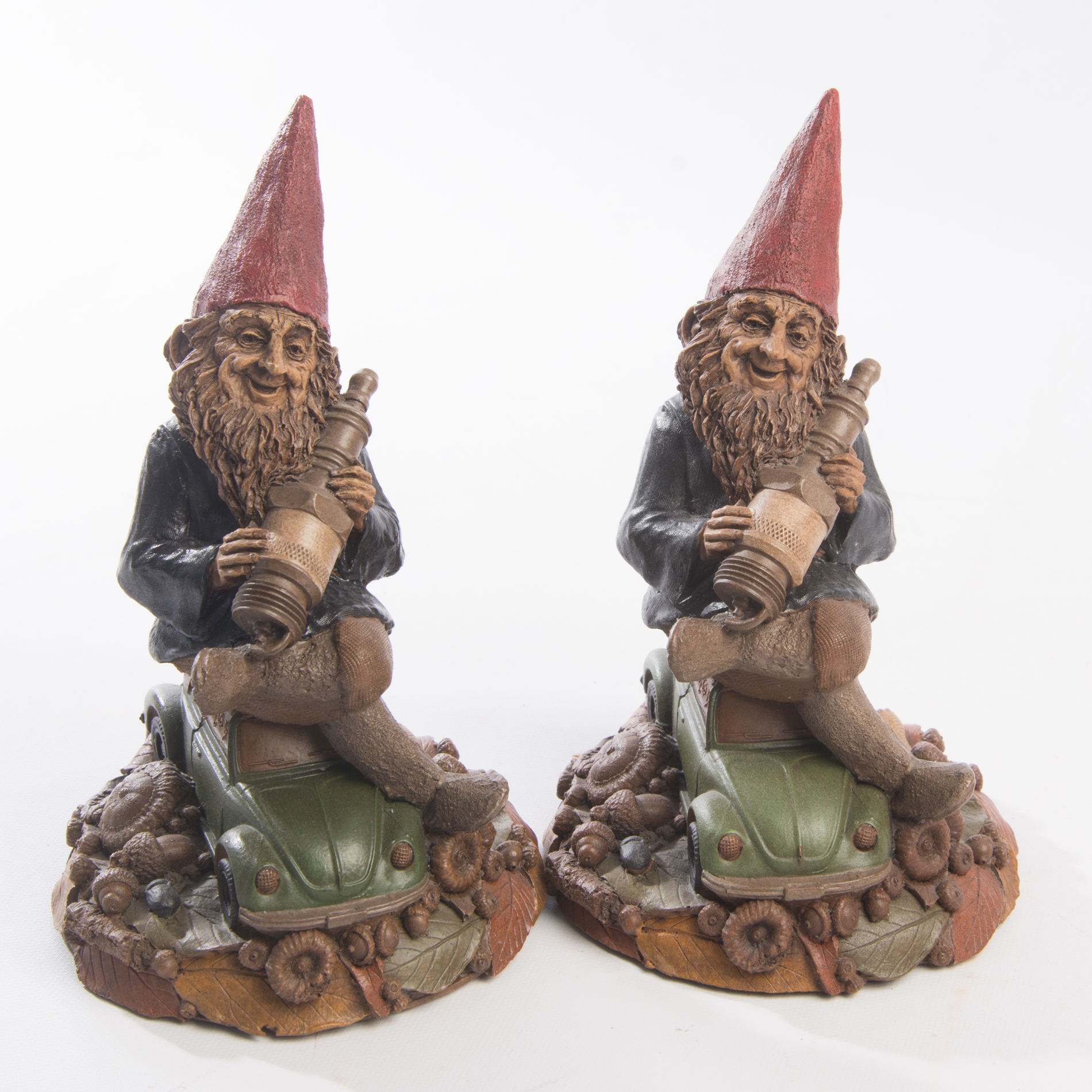 "Bill Elliot" and "Sparky" Tom Clark Figurines