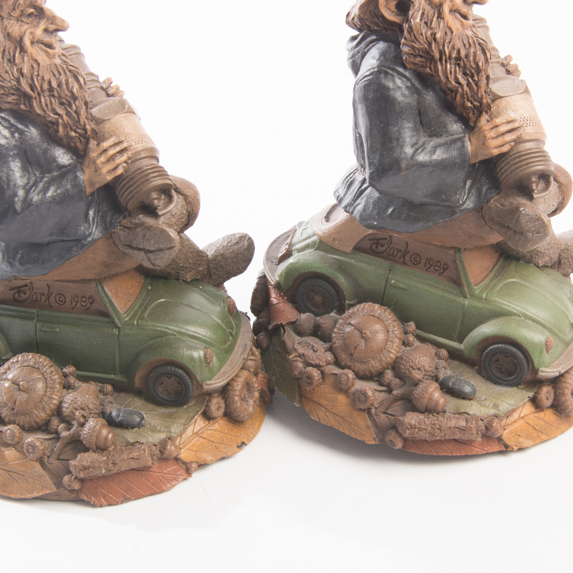 "Bill Elliot" and "Sparky" Tom Clark Figurines