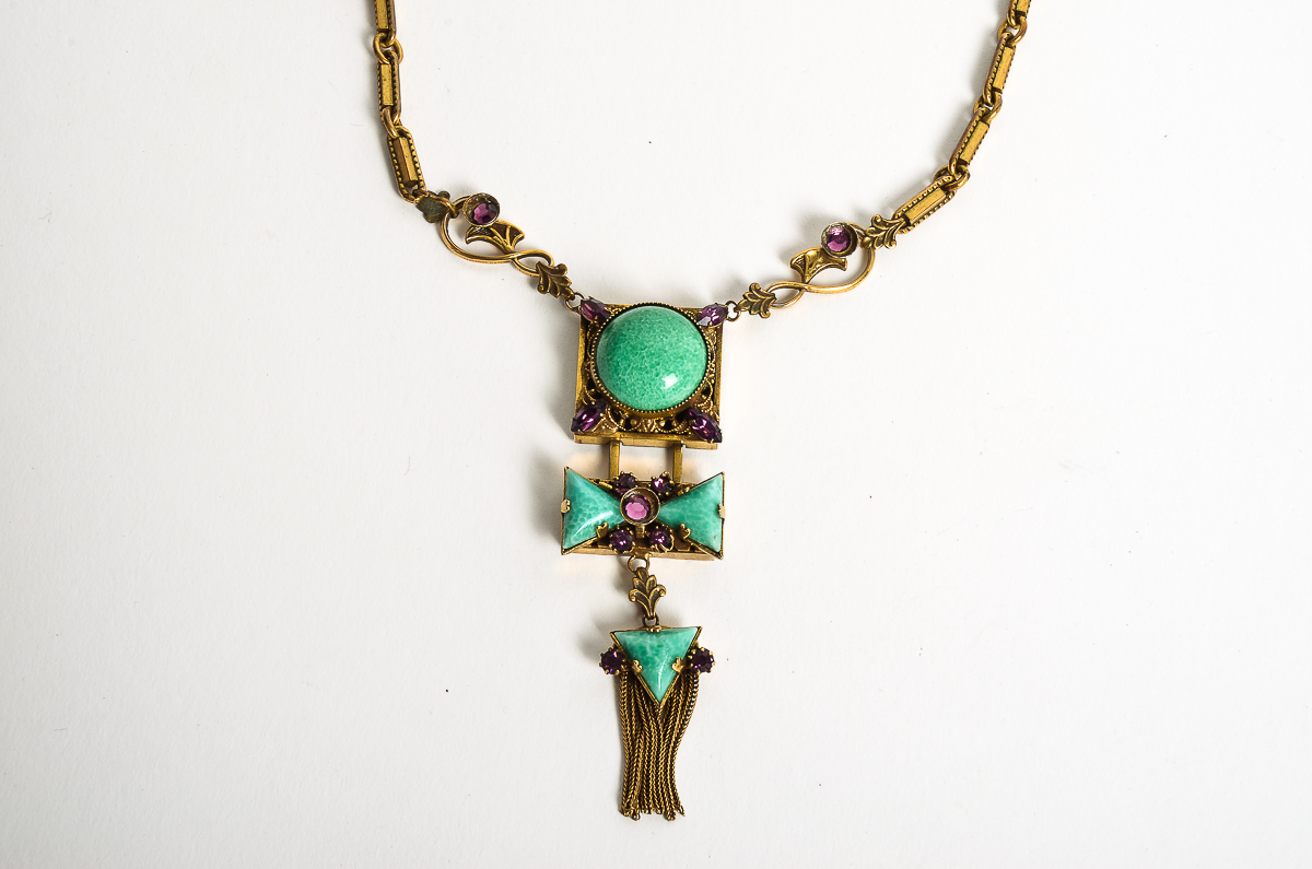 Circa 1930s Victorian Revival Lavalier German Made Parure