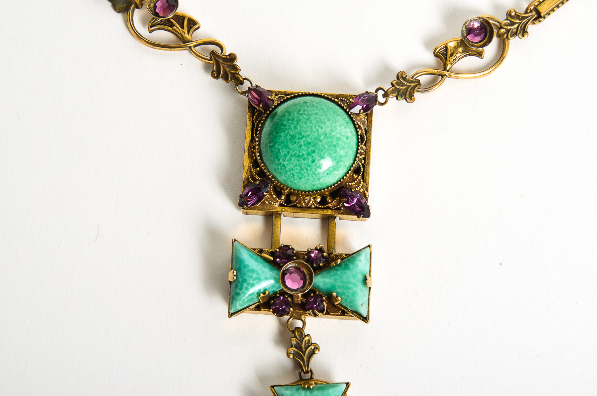 Circa 1930s Victorian Revival Lavalier German Made Parure