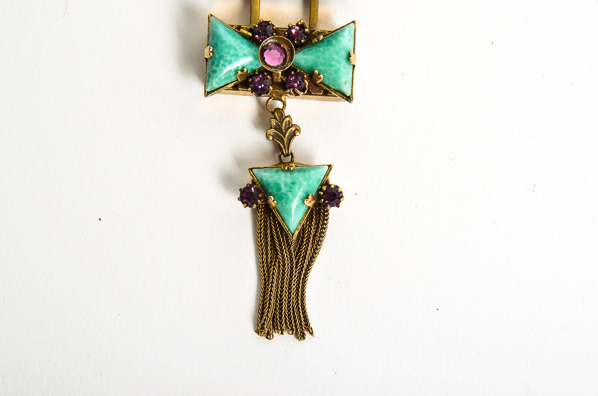 Circa 1930s Victorian Revival Lavalier German Made Parure