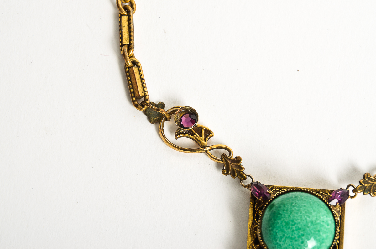 Circa 1930s Victorian Revival Lavalier German Made Parure