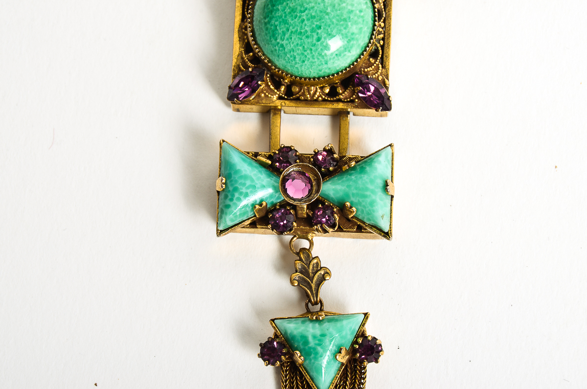 Circa 1930s Victorian Revival Lavalier German Made Parure