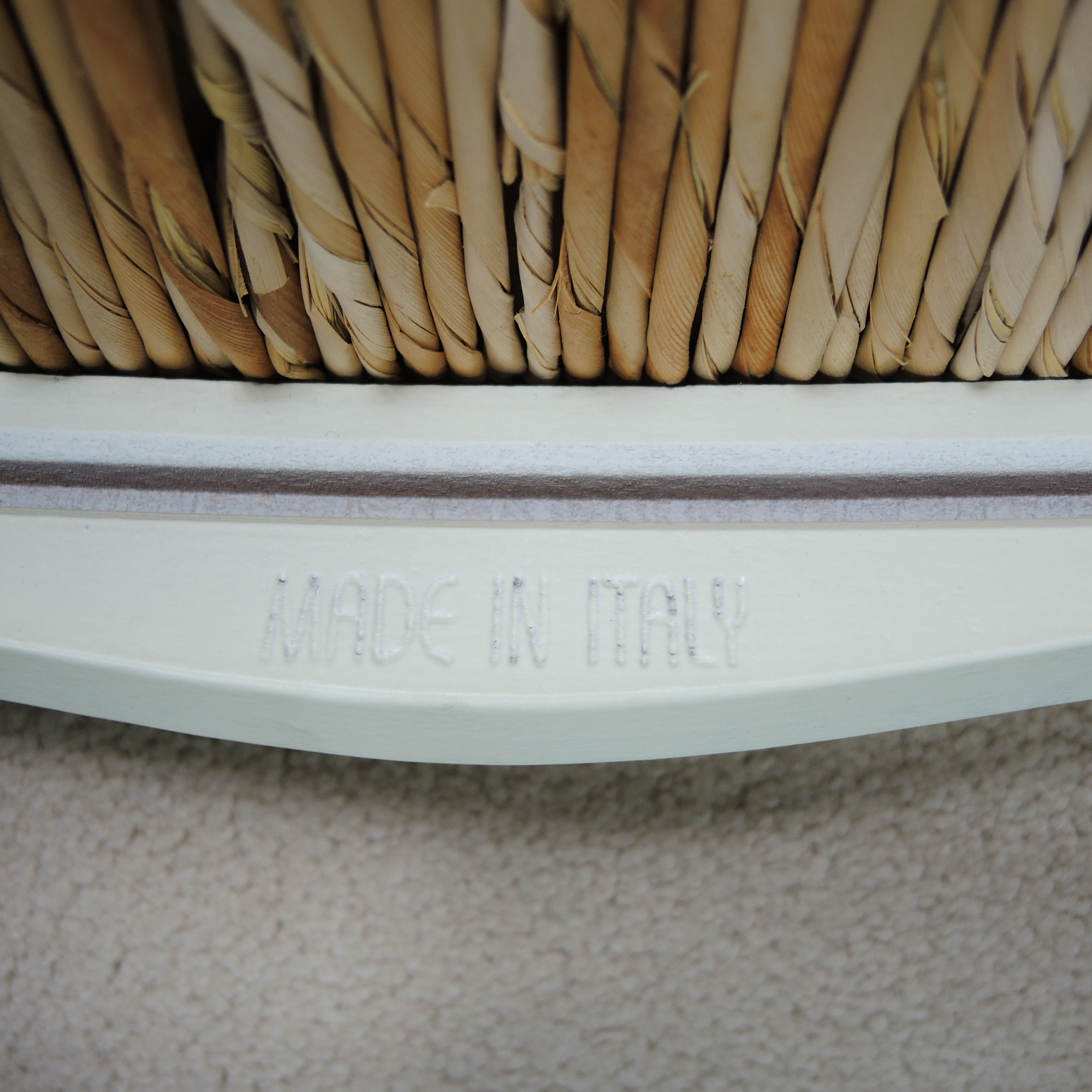 Small White Wicker Desk with Chair