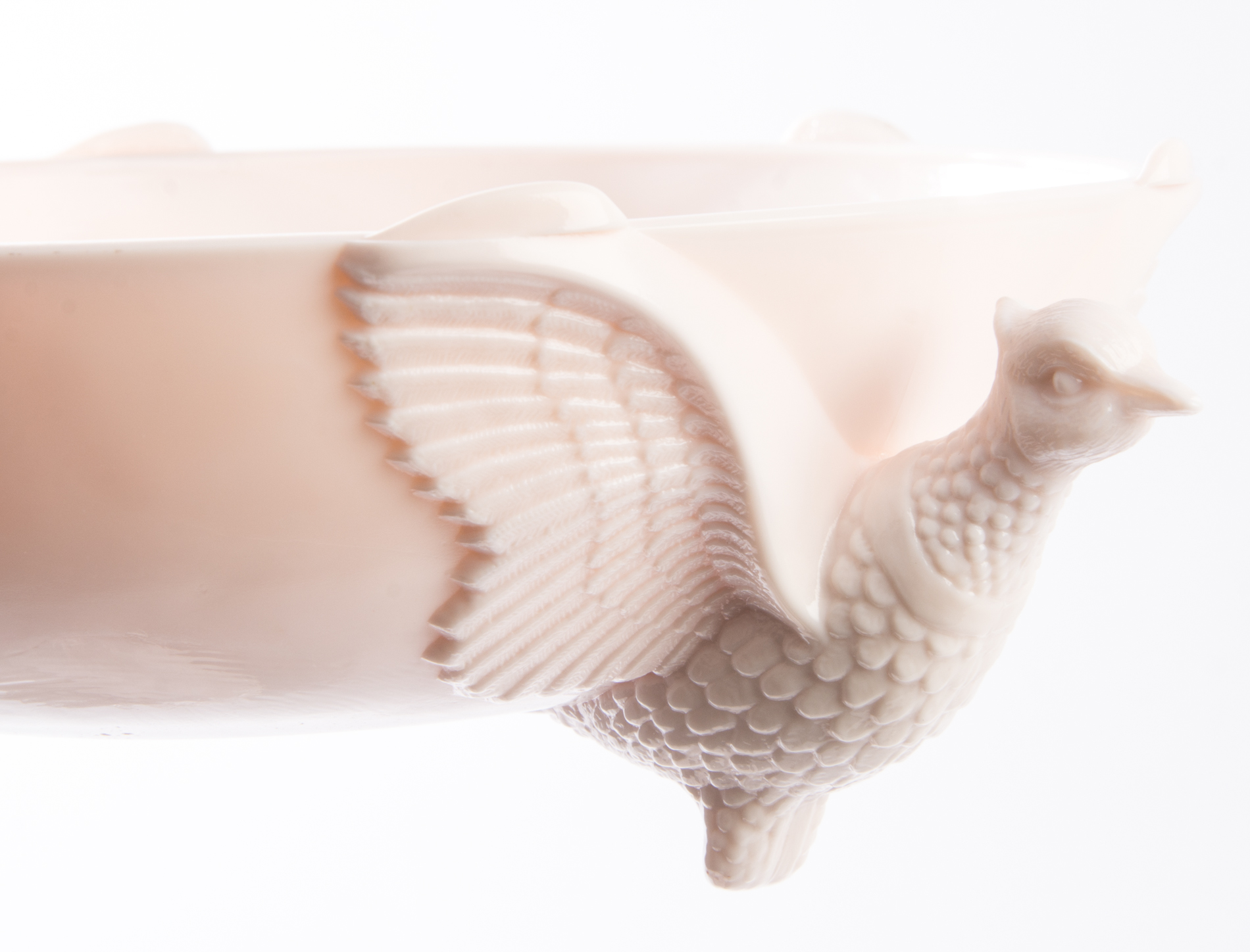 Jeanette Shell Pink Milk Glass Bowls