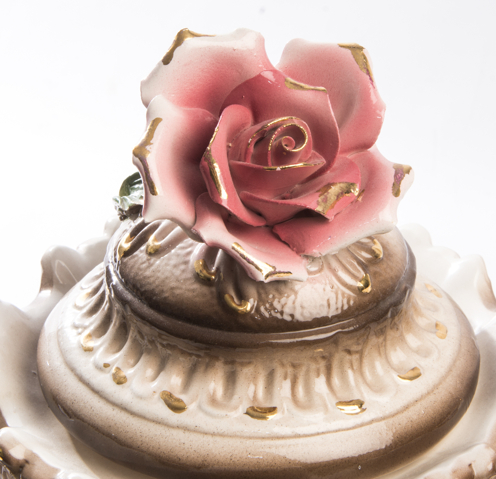 Vintage Capodimonte Rose Tureen