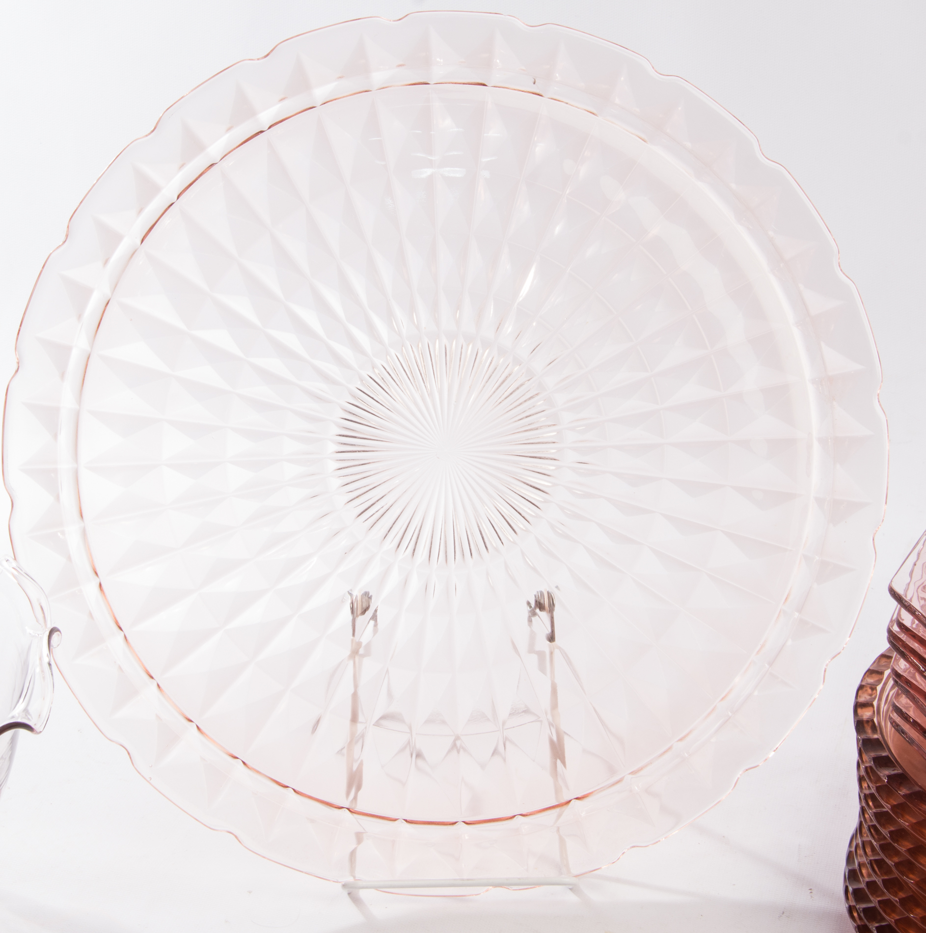 Generous Assortment of Vintage Pink Depression Glass Tableware