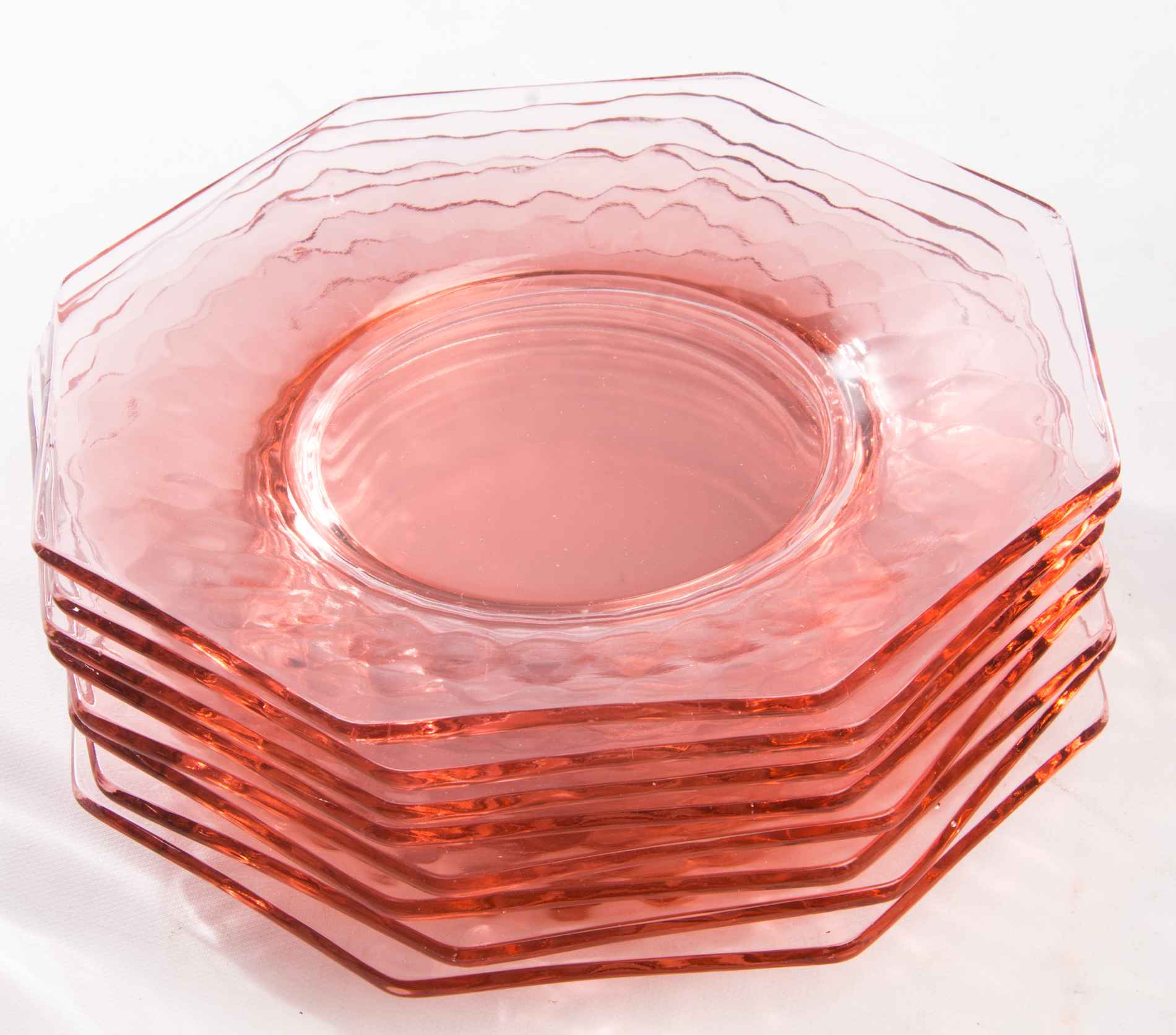 Generous Assortment of Vintage Pink Depression Glass Tableware