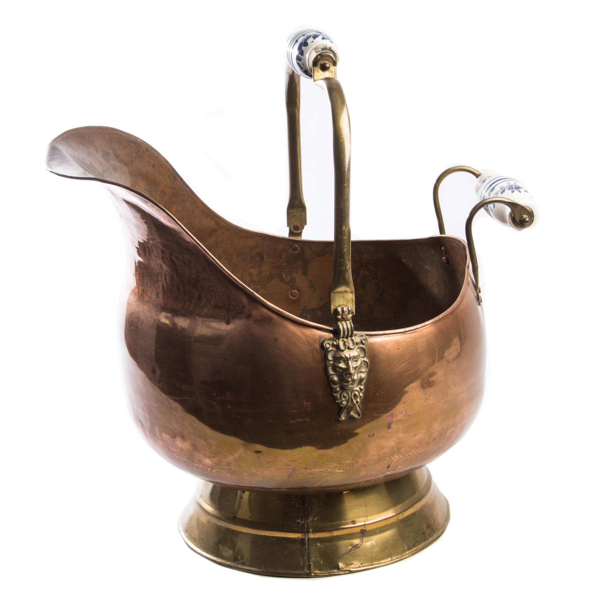 Copper and Brass Coal Scuttle