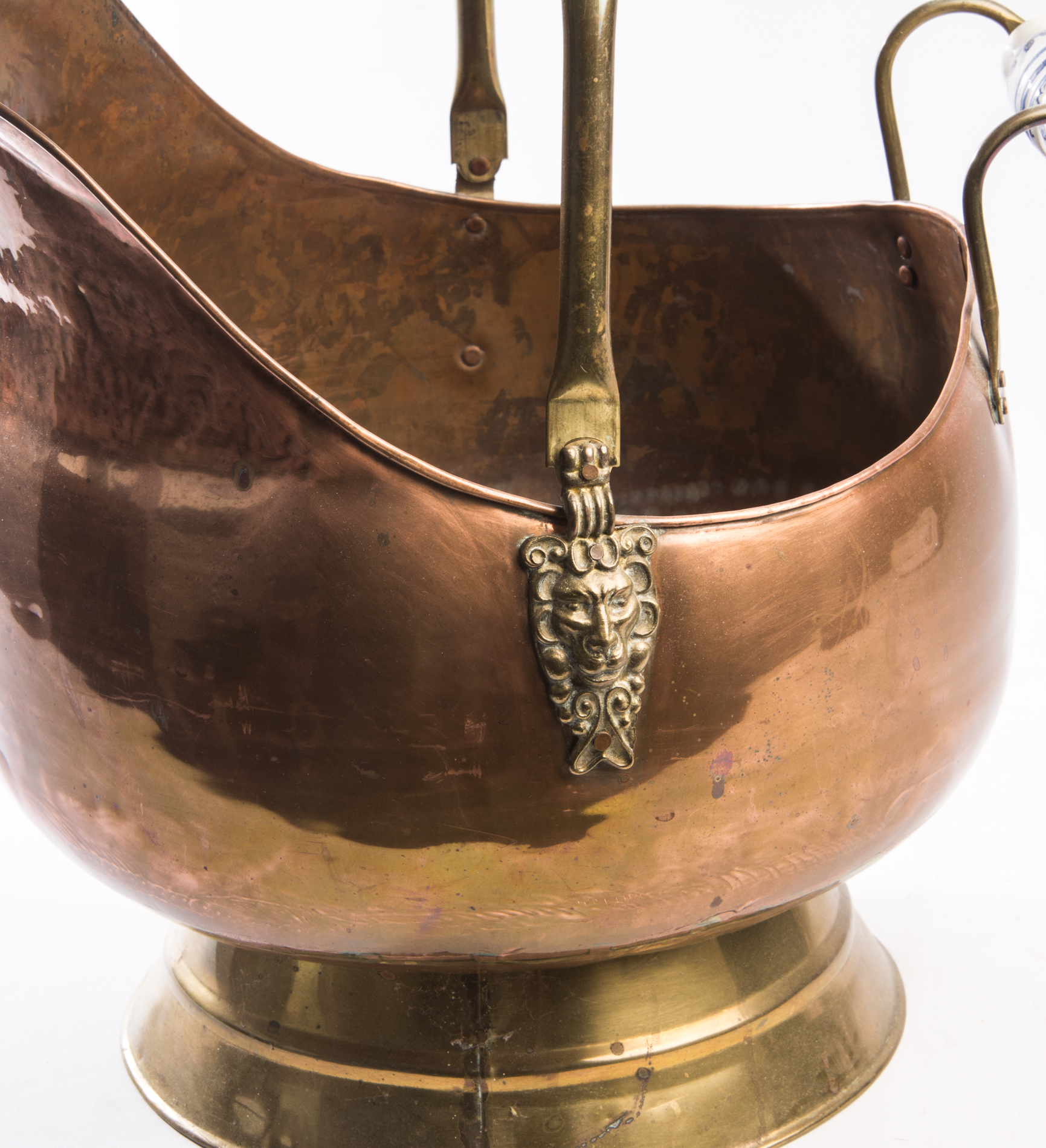 Copper and Brass Coal Scuttle