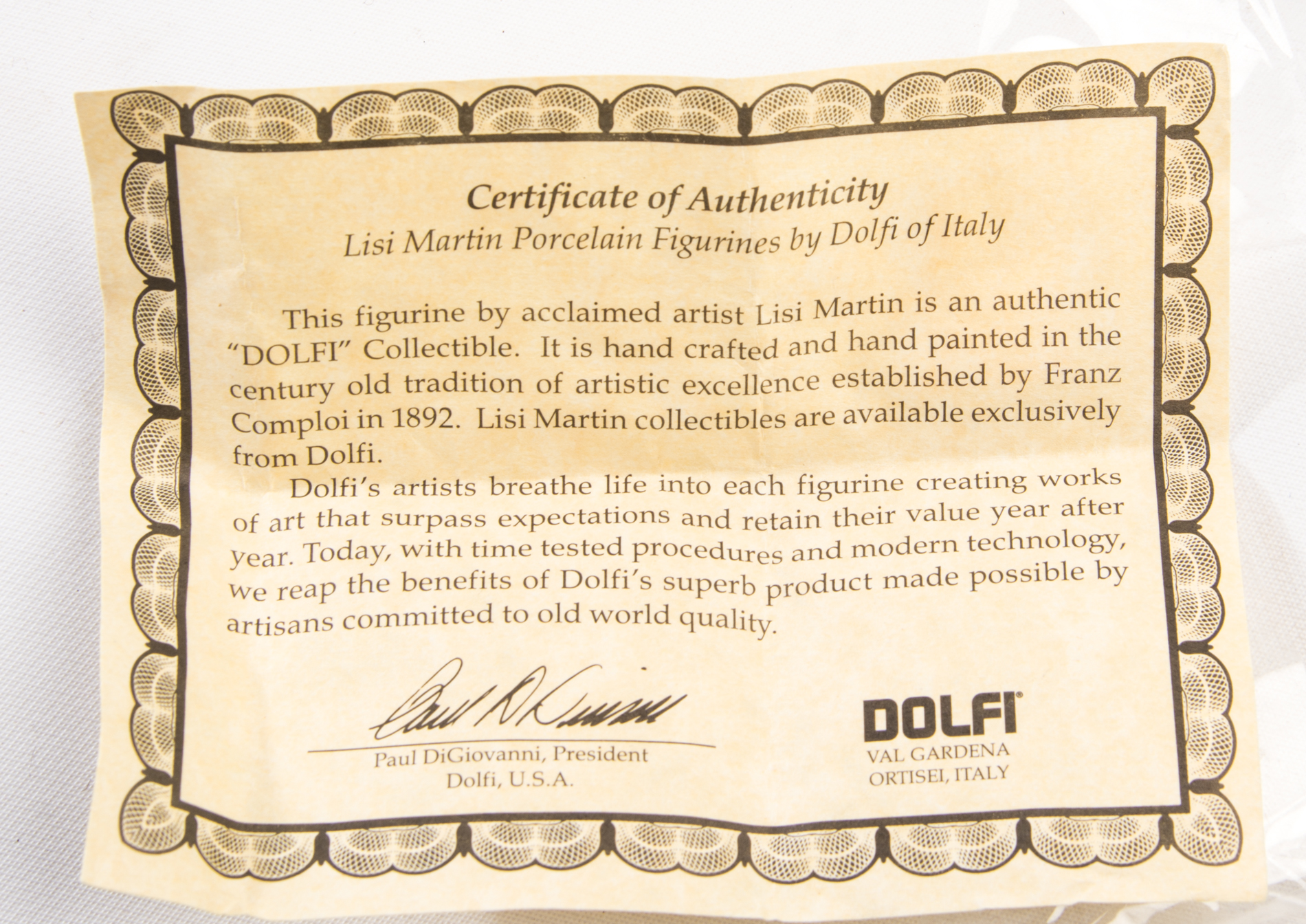 Lisi Martin Porcelain Figurines by Dolfi of Italy