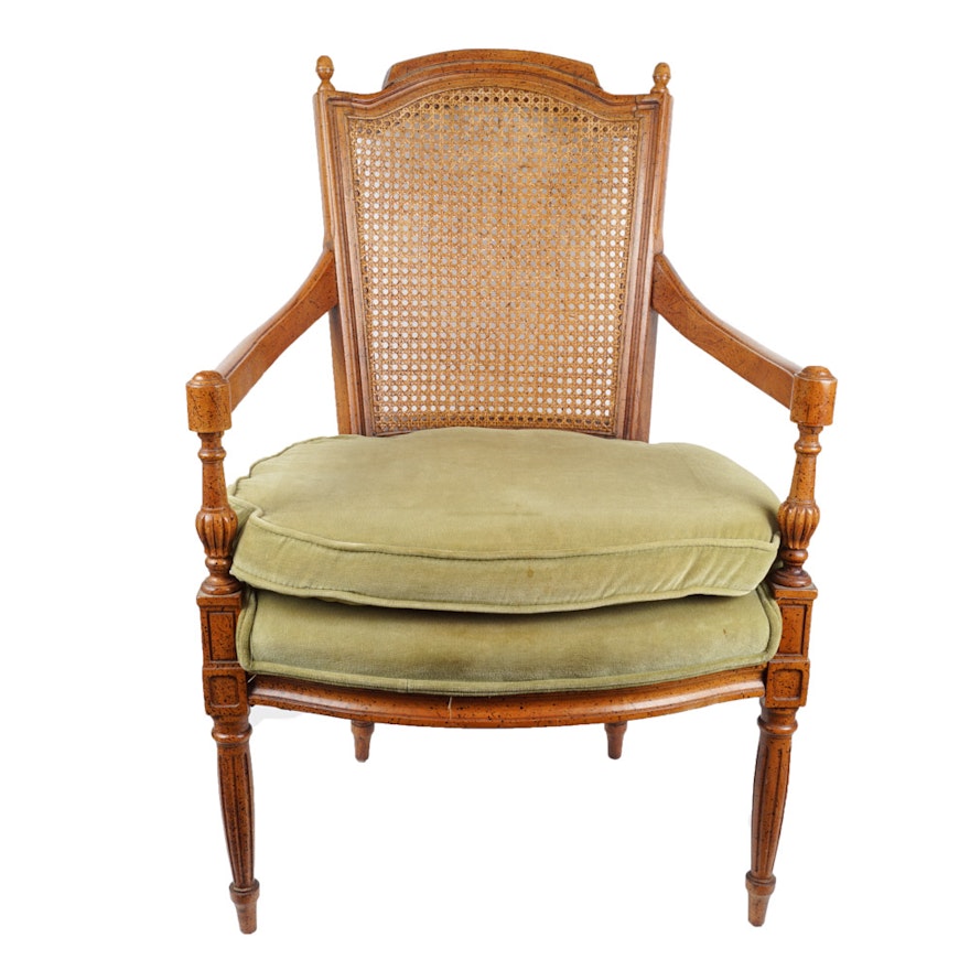 Louis XVI Style Fauteuil with Caned Back