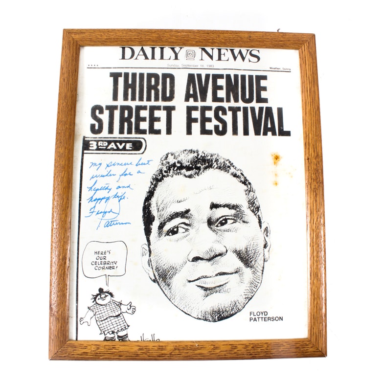 Autographed Paper by Floyd Patterson