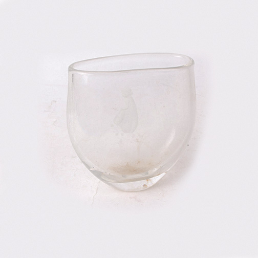 Orrefors Etched Crystal Vase