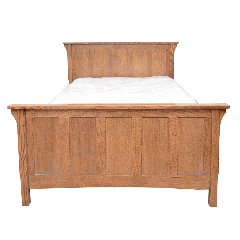 Mission Style Oak Queen Bed Frame