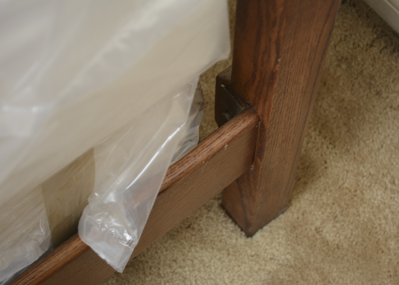 Mission Style Oak Queen Bed Frame