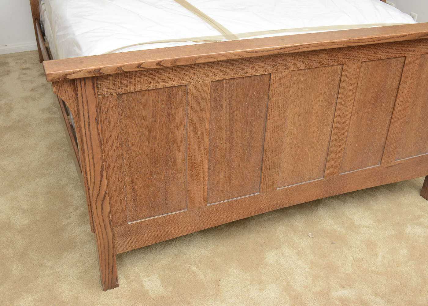 Mission Style Oak Queen Bed Frame