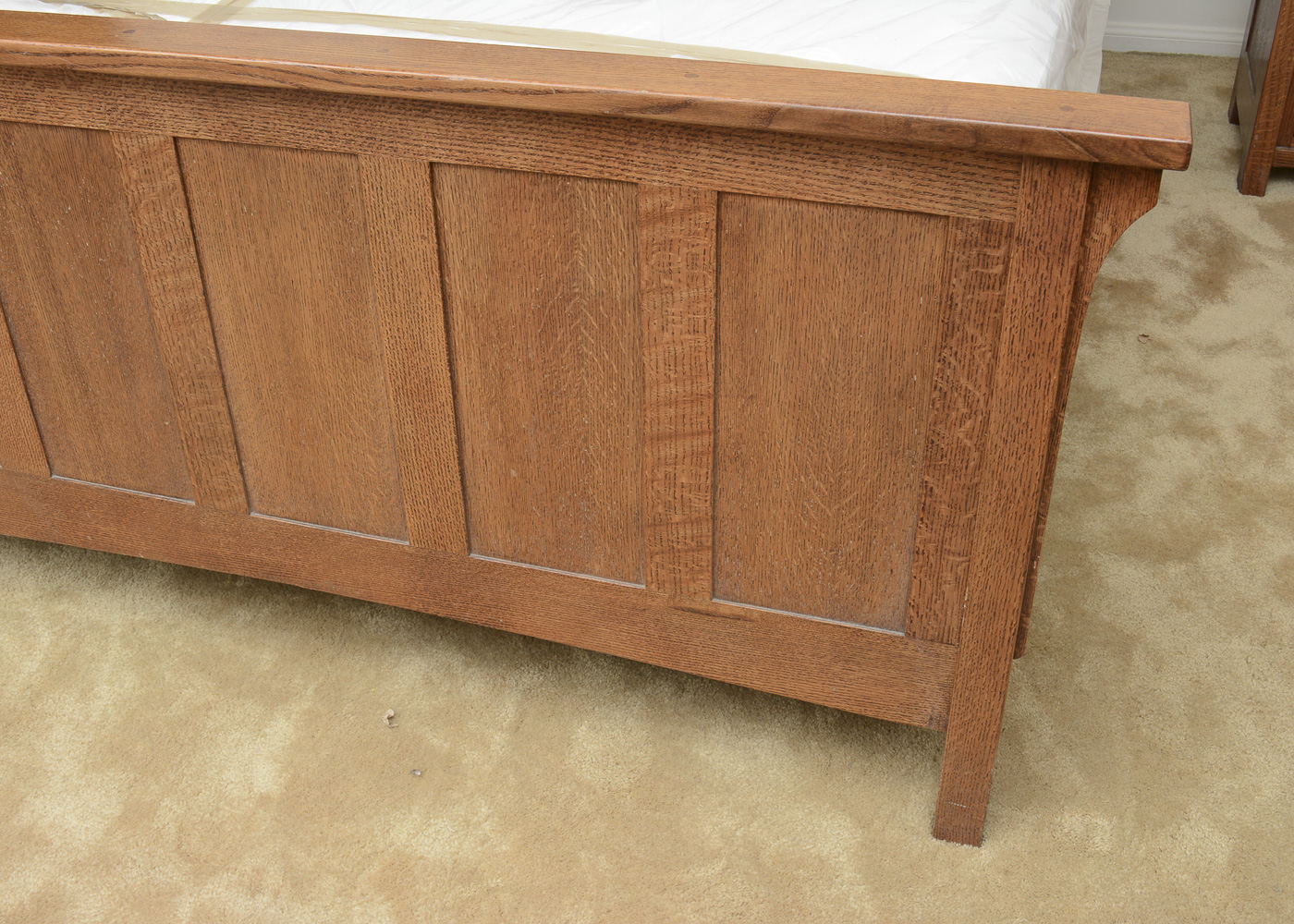 Mission Style Oak Queen Bed Frame